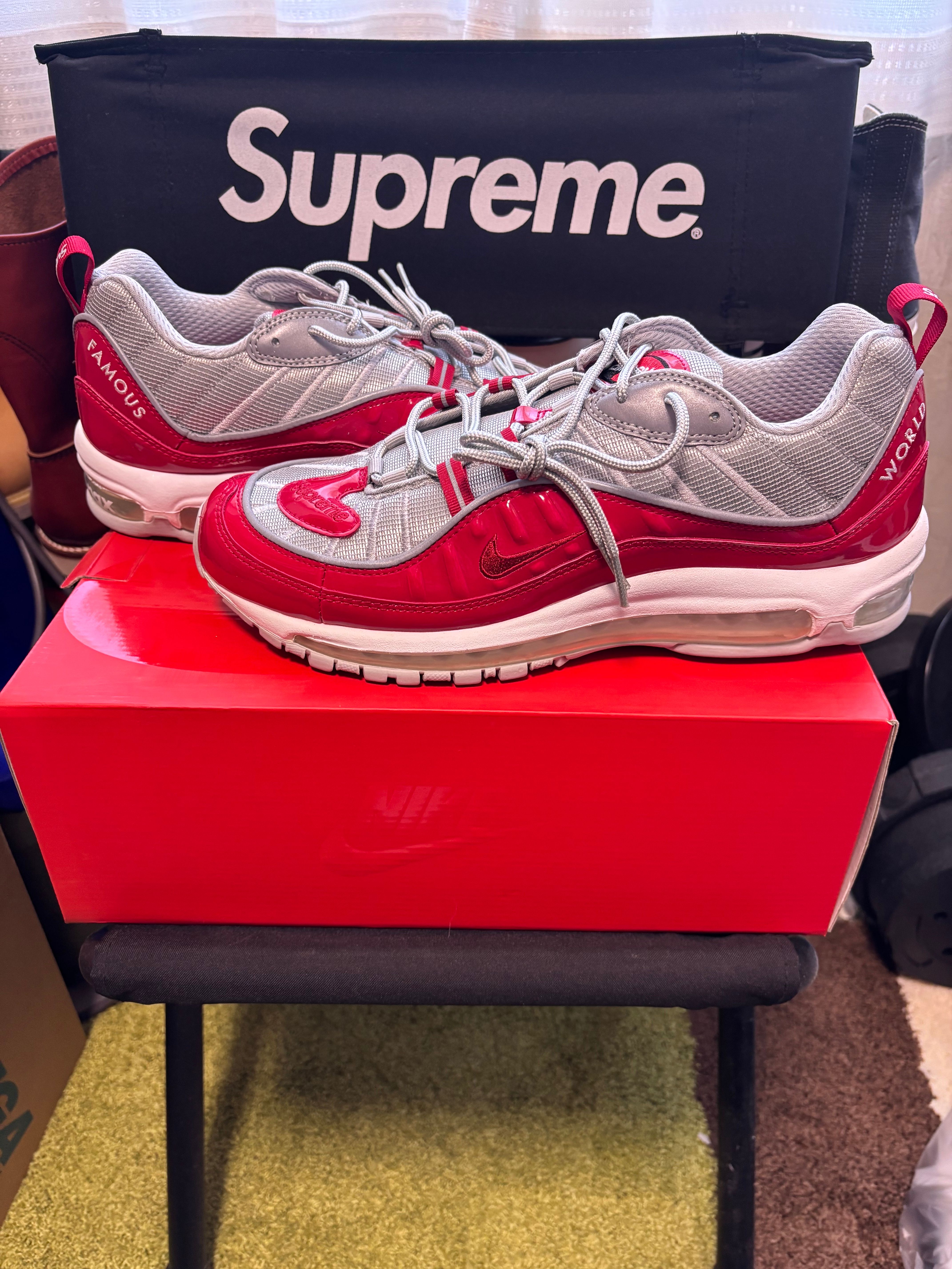 Supreme × Nike Air Max 98 "Varsity Red/Reflect Silver"