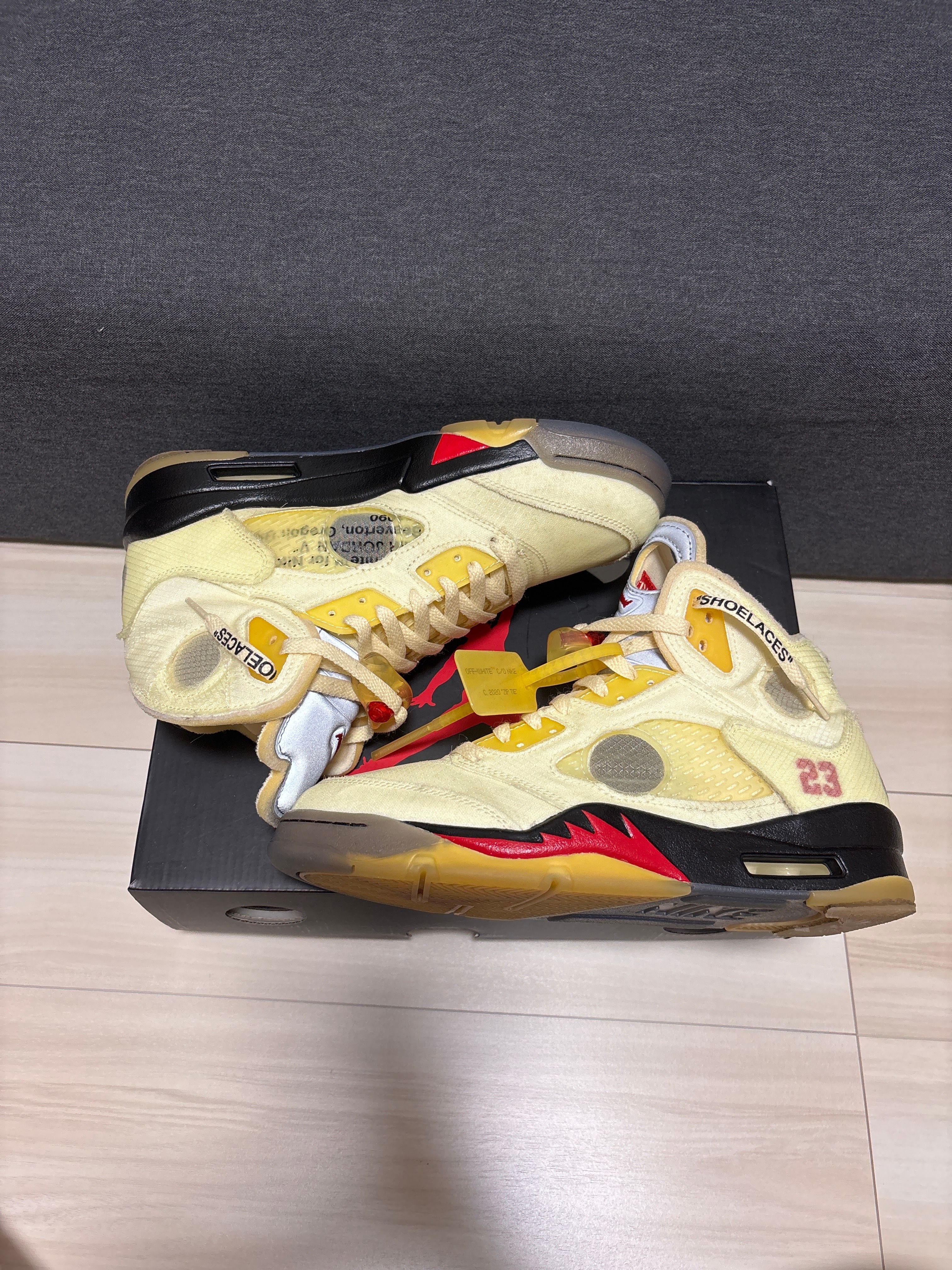 Off-White × Nike Air Jordan 5 "Sail"  