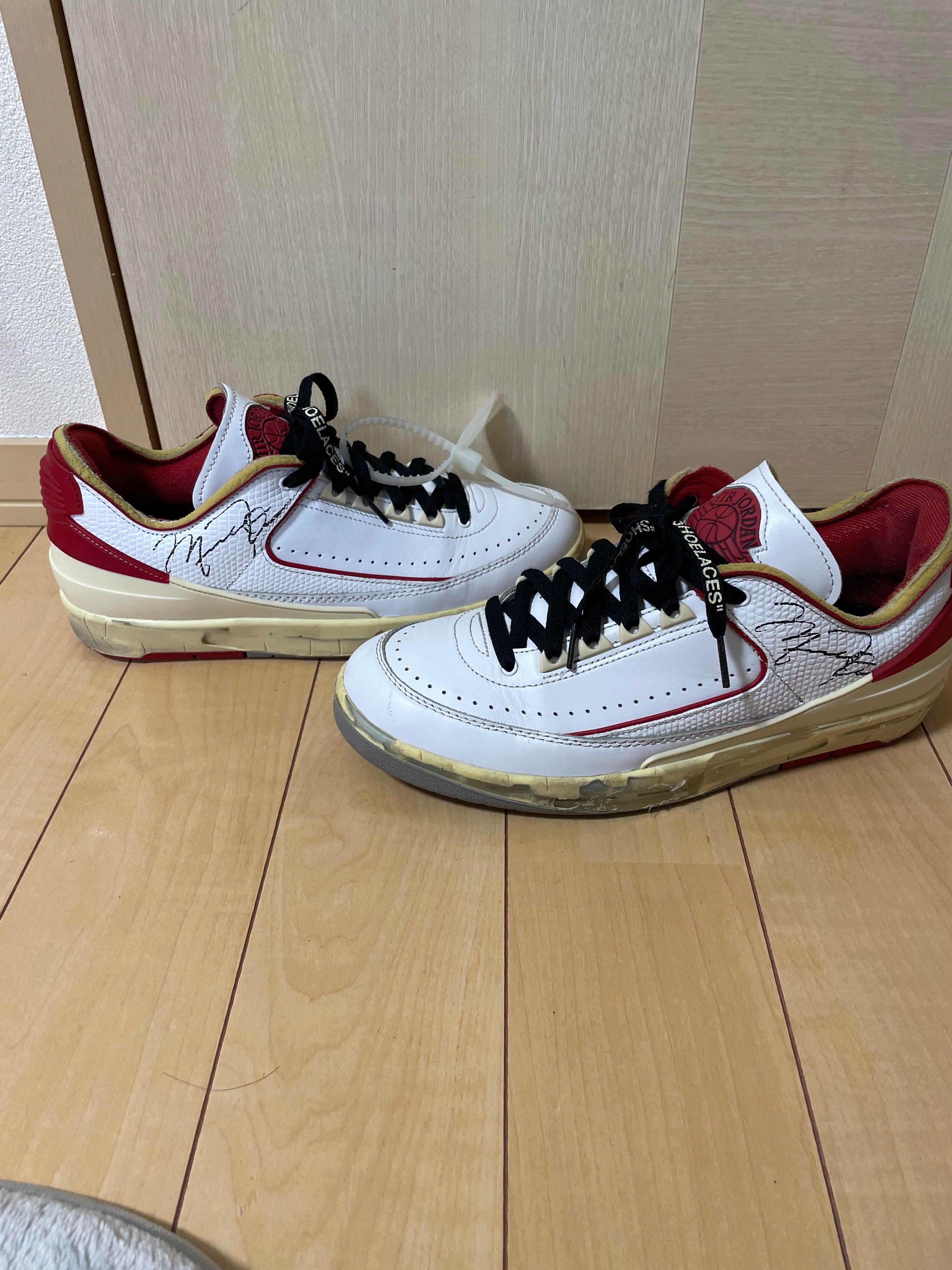 Off-White × Nike Air Jordan 2 Low "White and Varsity Red"