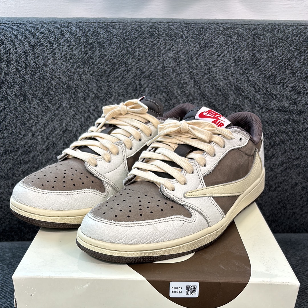 Travis Scott × Nike Air Jordan 1 Low OG SP "Reverse Mocha/Sail and Ridgerock"