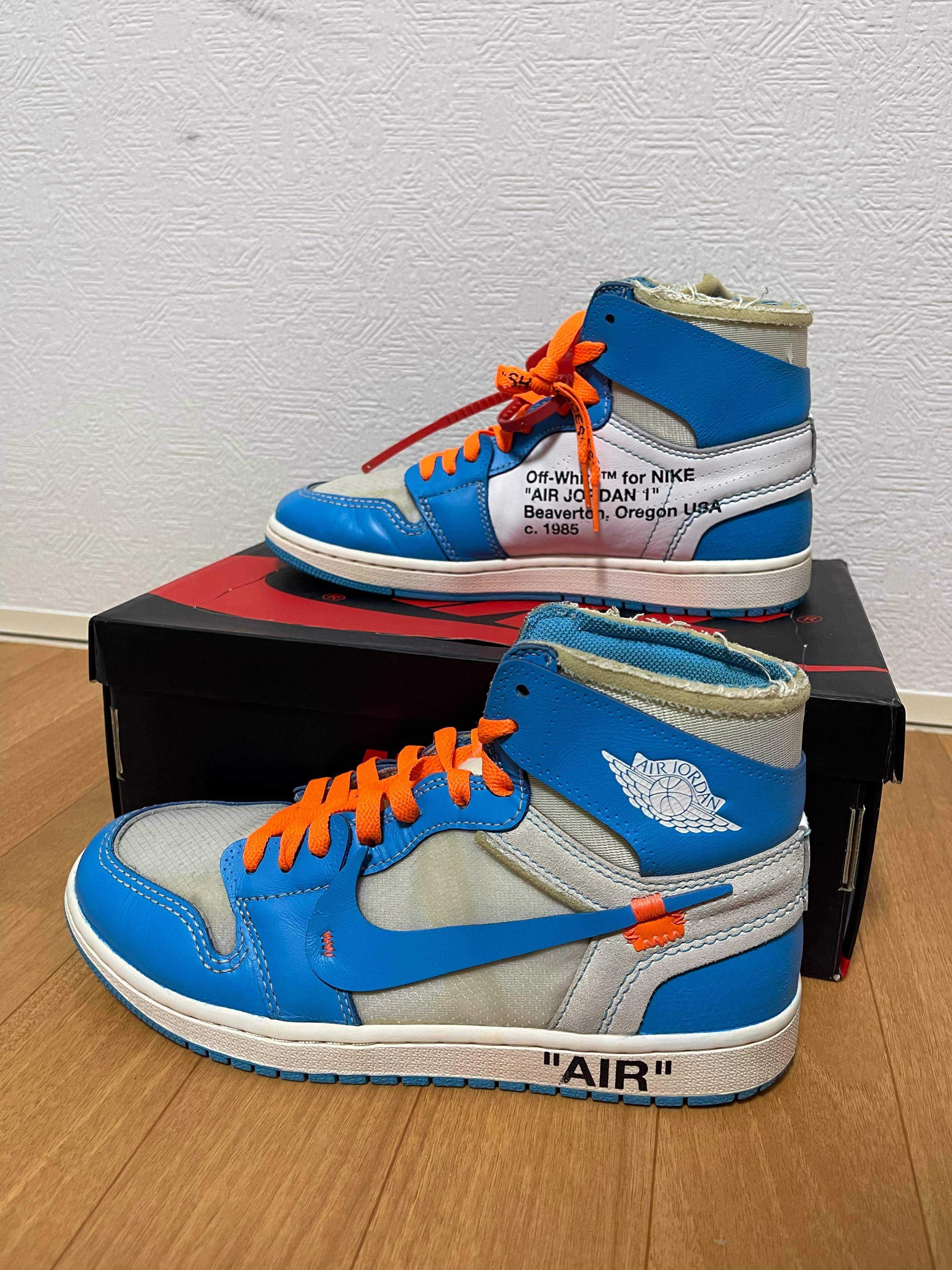Off-White × Nike Air Jordan 1 High UNC "White/Dark Powder Blue"
