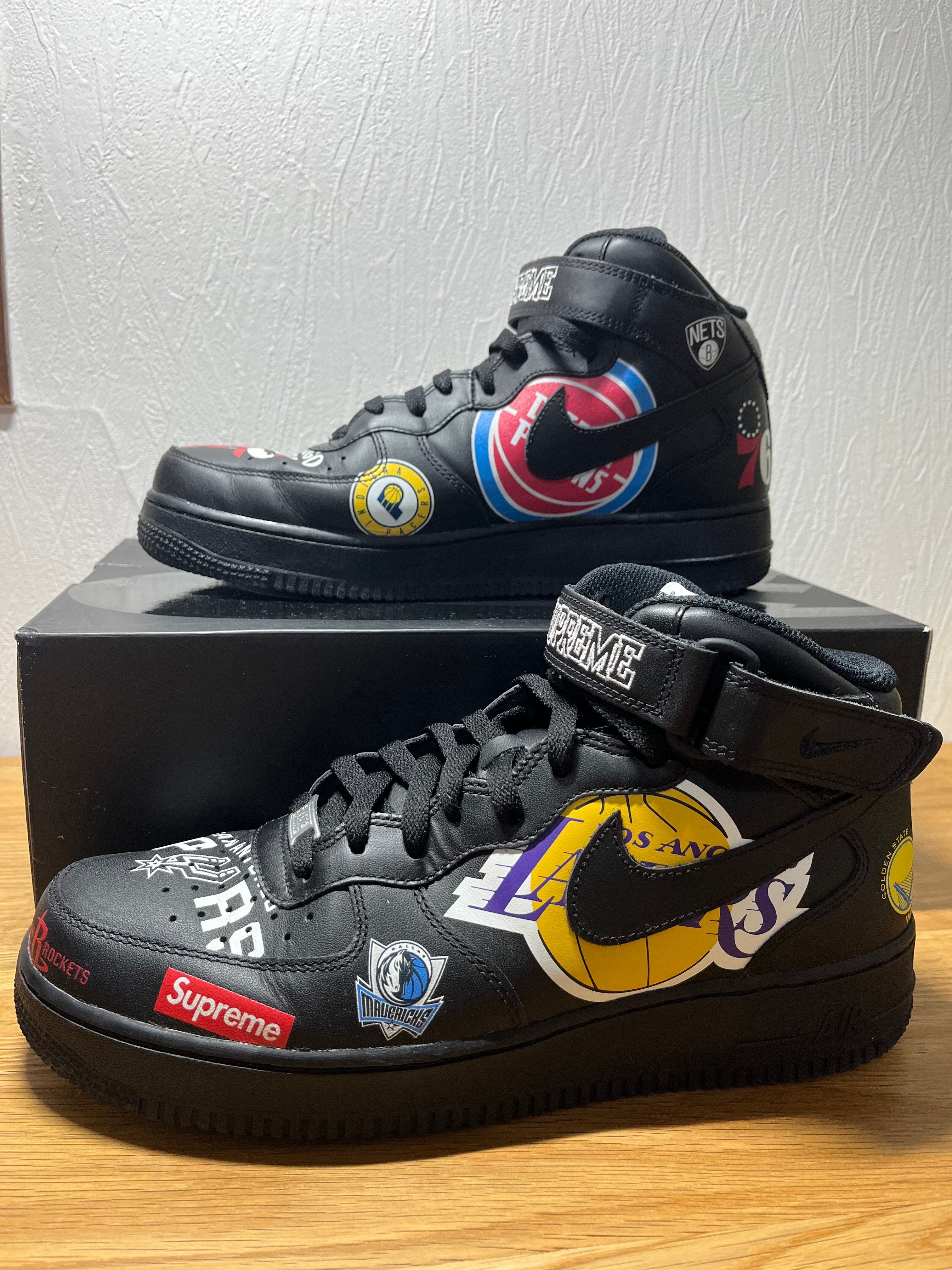 Supreme × NBA × Nike Air Force 1 Mid '07 "Black"