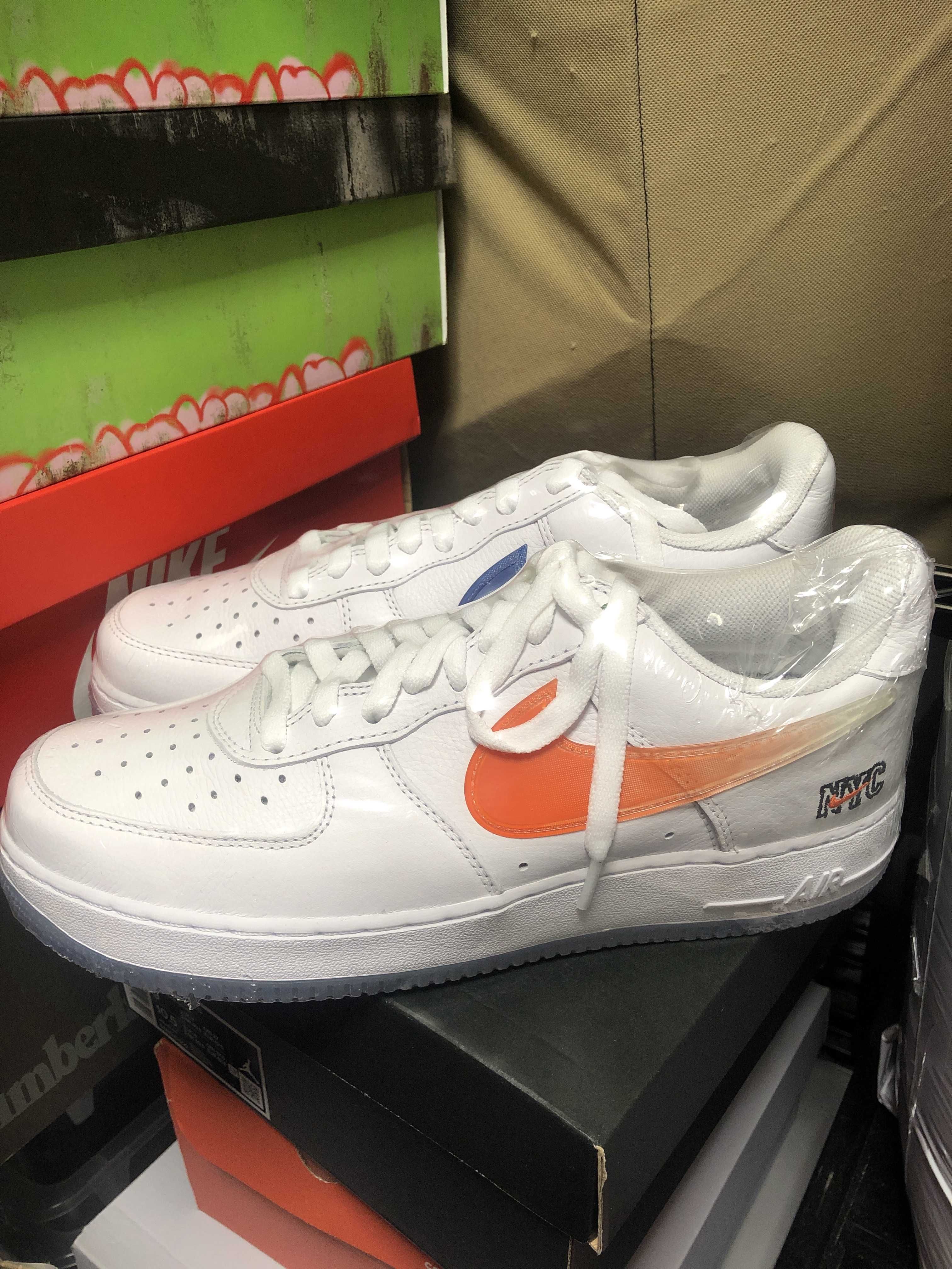 KITH × Nike Air Force 1 Low "White/Rush Blue/White/Brilliant Orange"