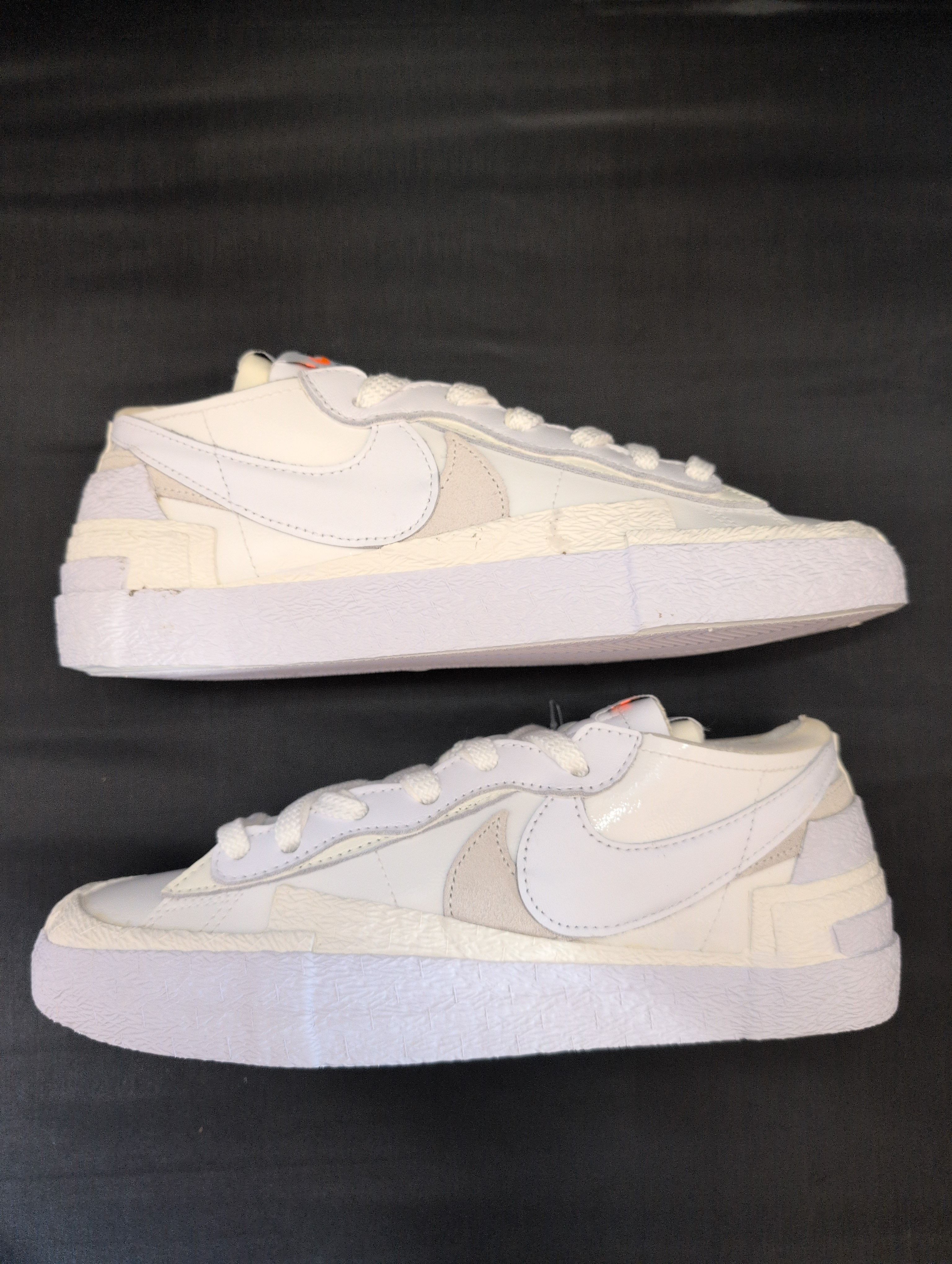 sacai × Nike Blazer Low "White Patent Leather"