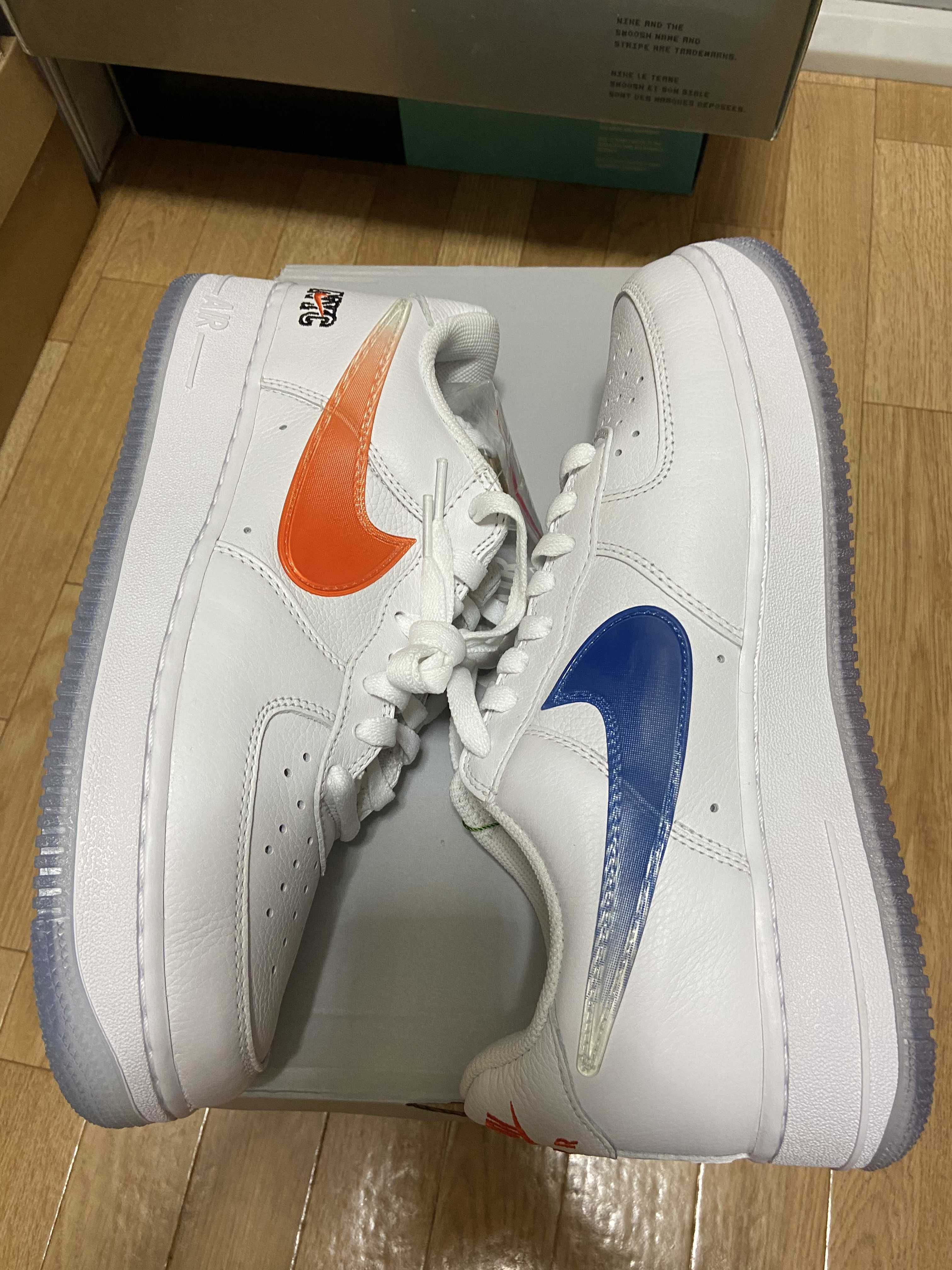 KITH × Nike Air Force 1 Low "White/Rush Blue/White/Brilliant Orange"