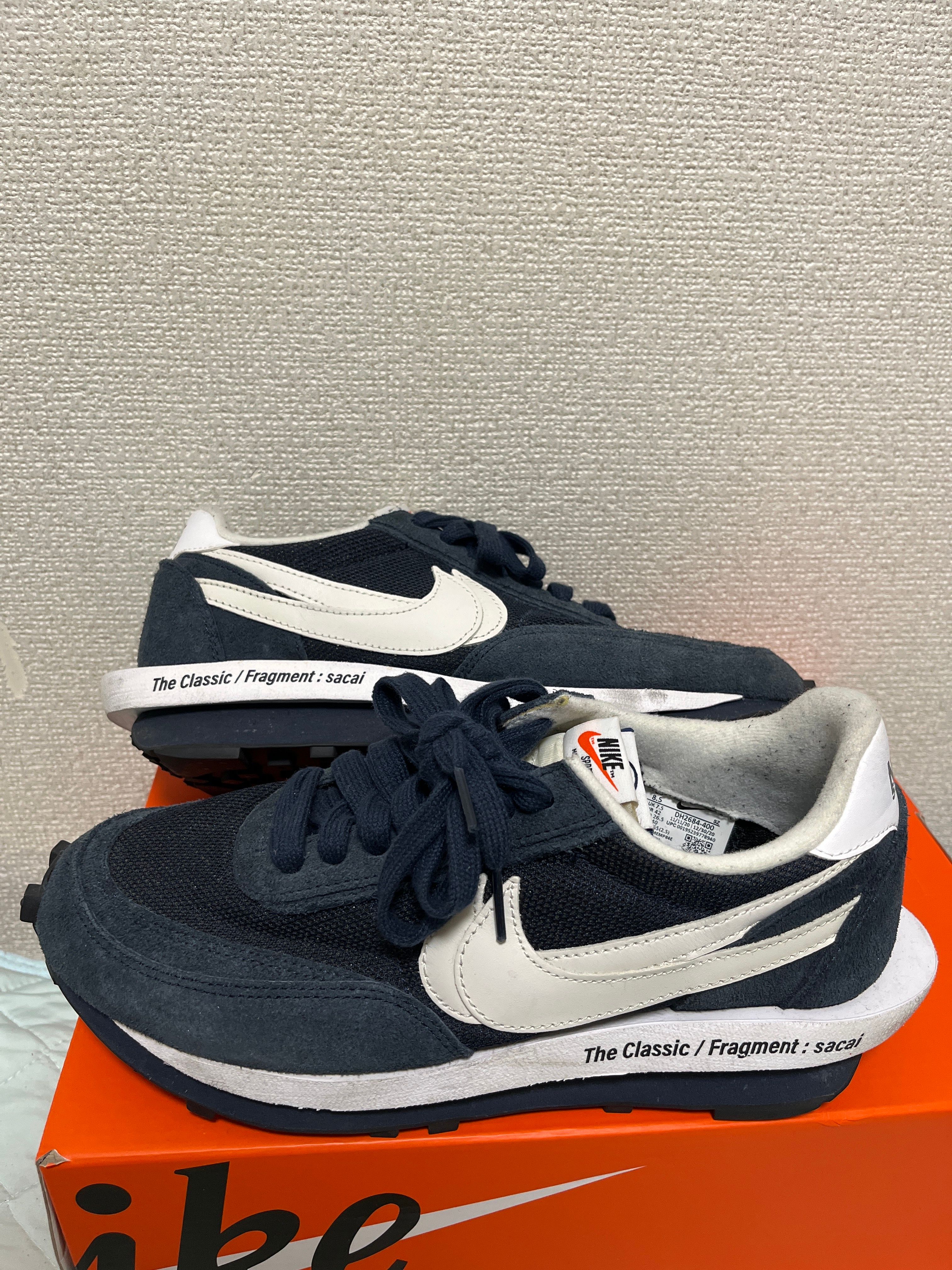Fragment × sacai × Nike LD Waffle "Blackended Blue"