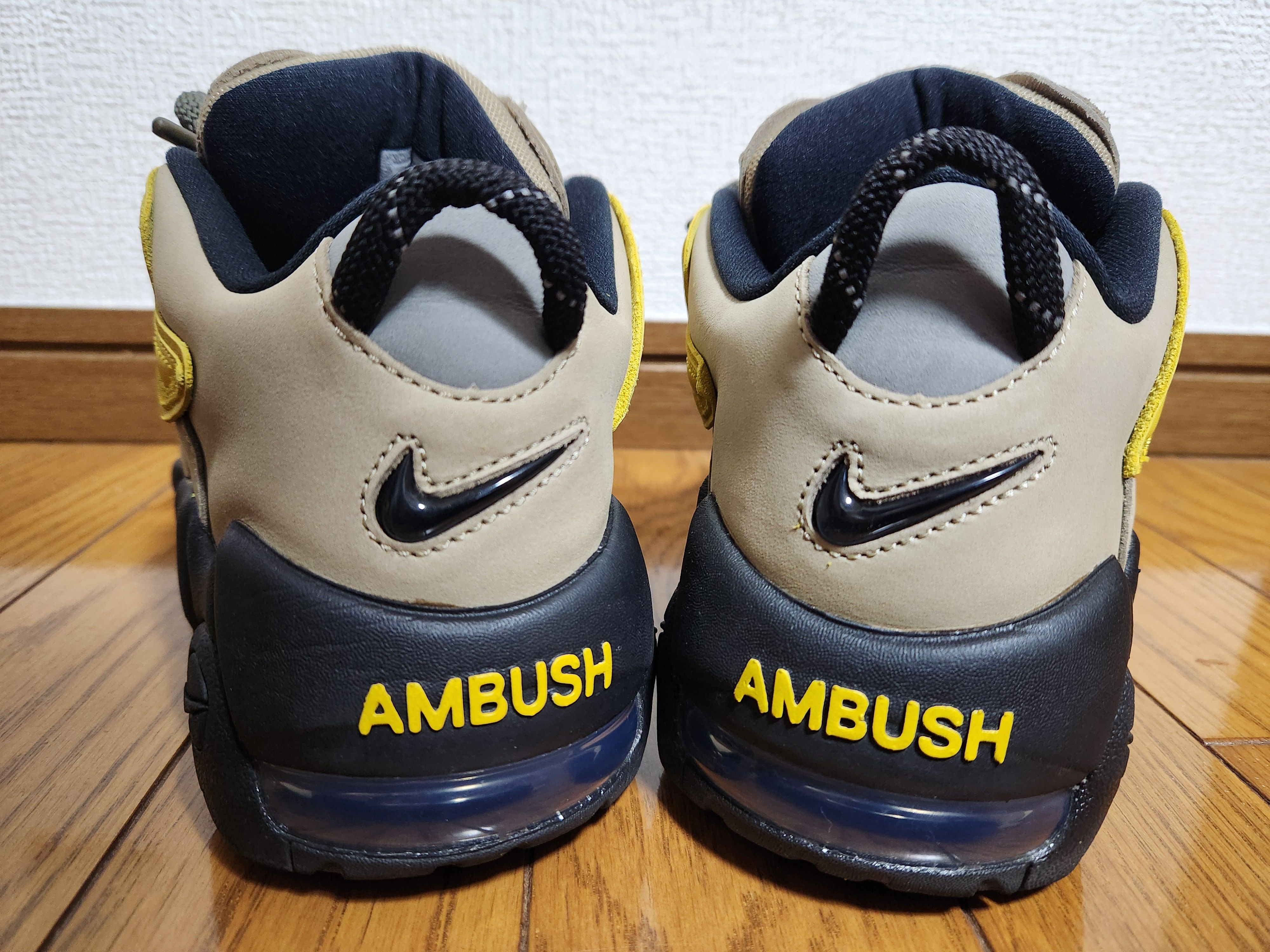 AMBUSH × Nike Air More Uptempo Low "Vivid Sulfur and Limestone"