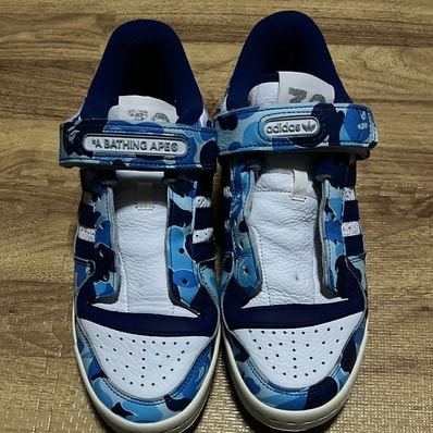 A BATHING APE × adidas Forum 84 Low 30th Anniversary "Blue Camo"