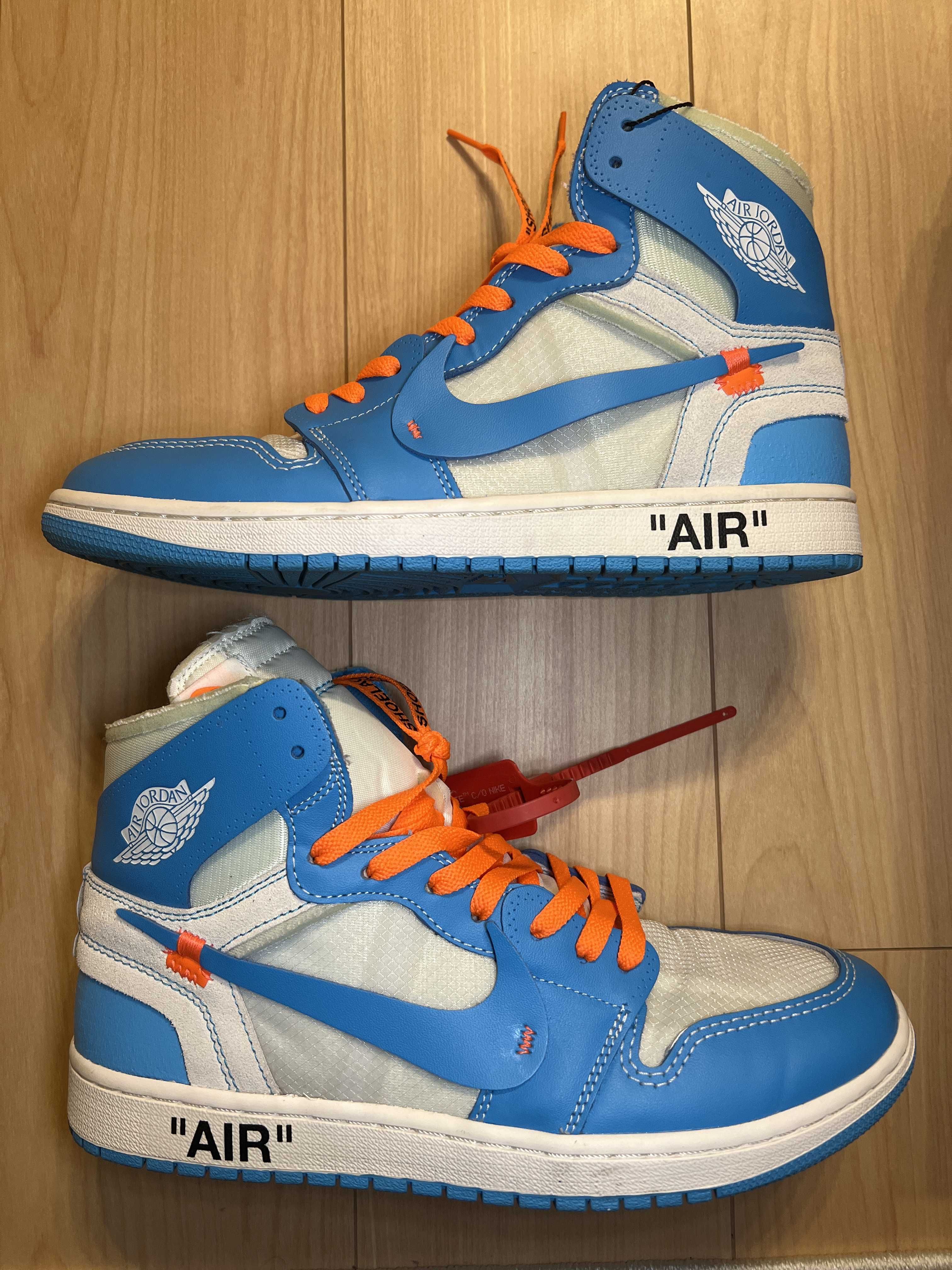 Off-White × Nike Air Jordan 1 High UNC "White/Dark Powder Blue"