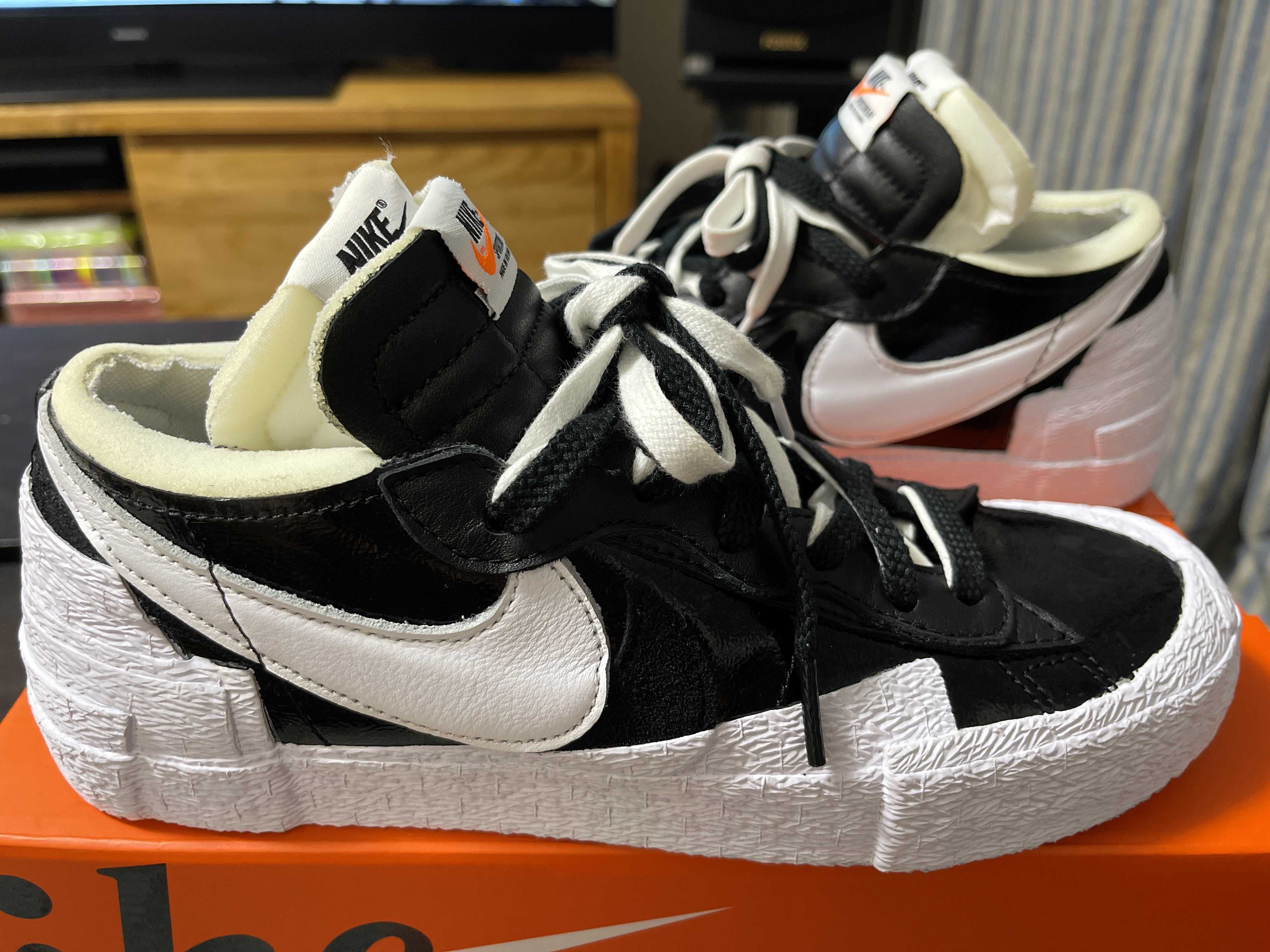 sacai × Nike Blazer Low "Black Patent Leather"