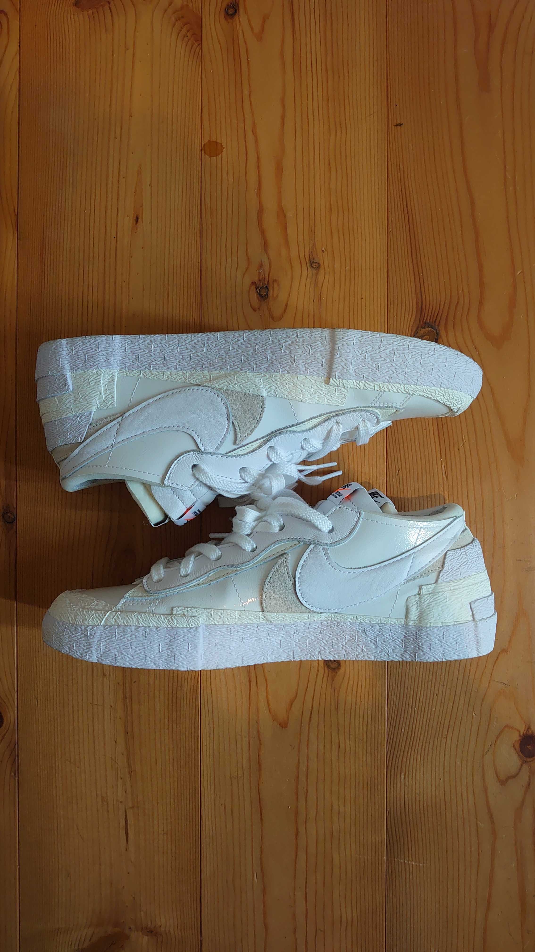 sacai × Nike Blazer Low "White Patent Leather"