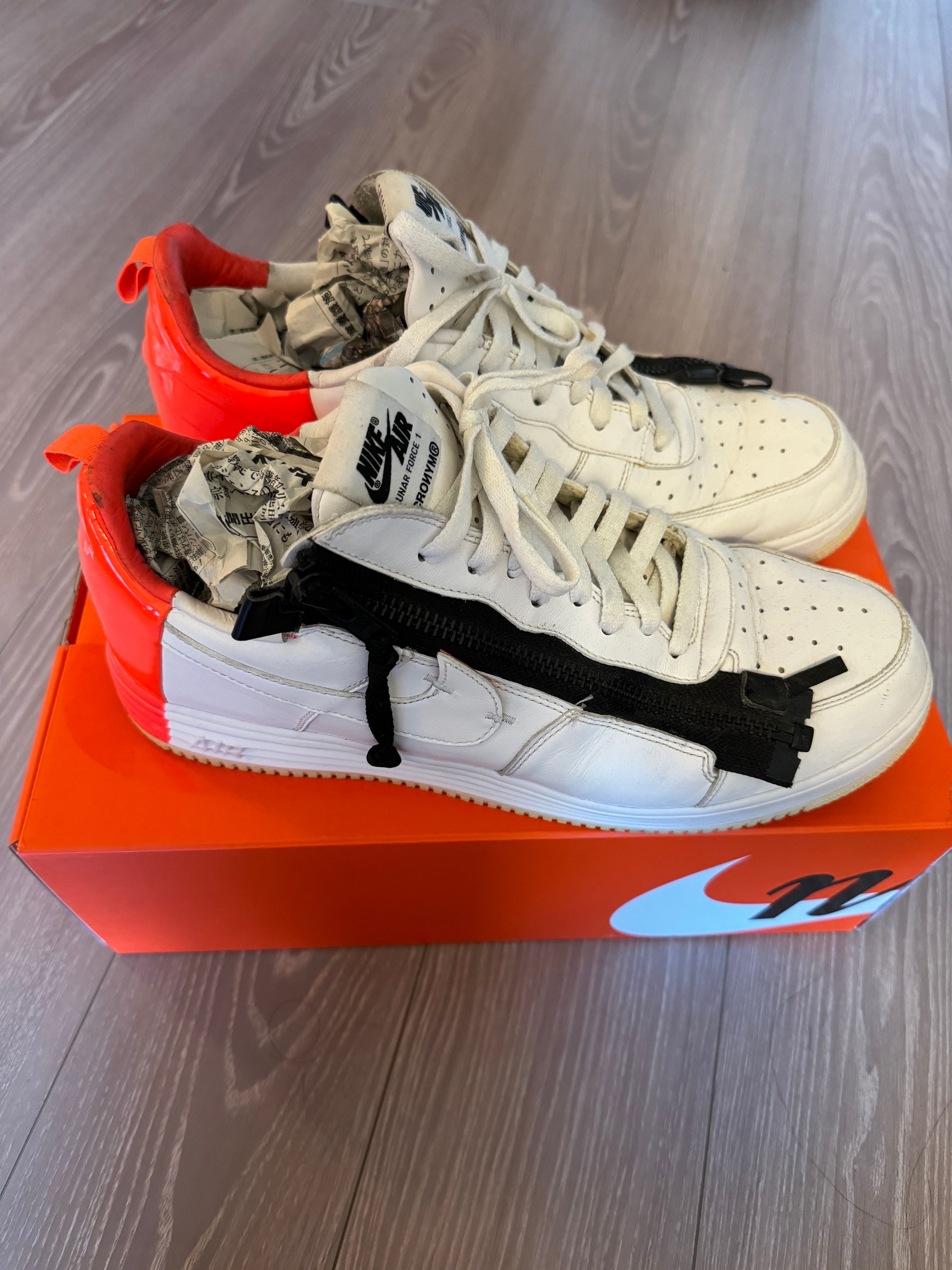 Acronym × Nike Lunar Force 1 Low "White/Bright Crimson"