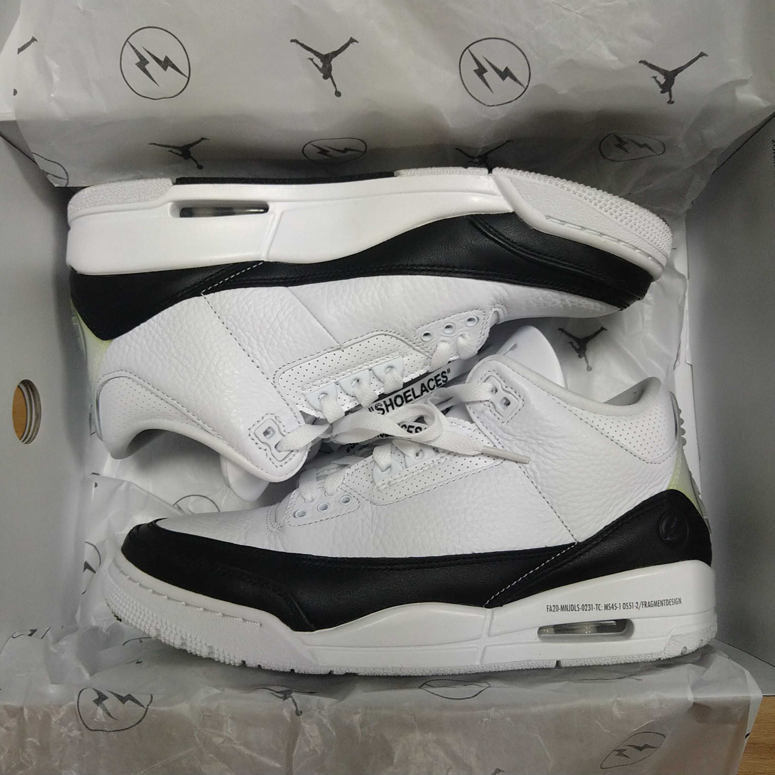 Fragment × Nike Air Jordan 3 "White/Black"