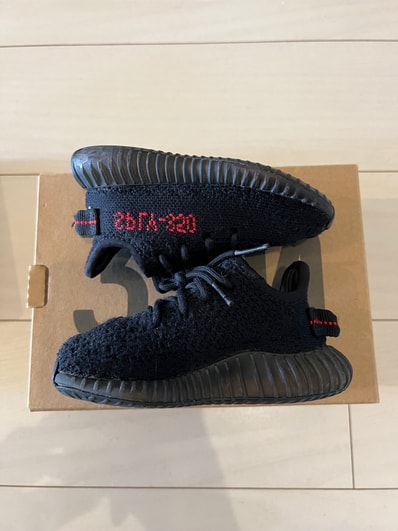 adidas Originals INFANT YEEZY Boost 350 V2 "Core Black/Solar Red"(2020)