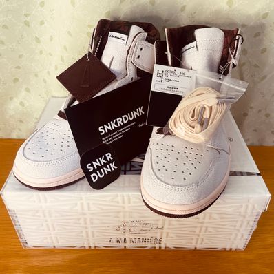 A Ma Maniere × Nike Air Jordan 1 Retro High OG "Sail and Burgundy"