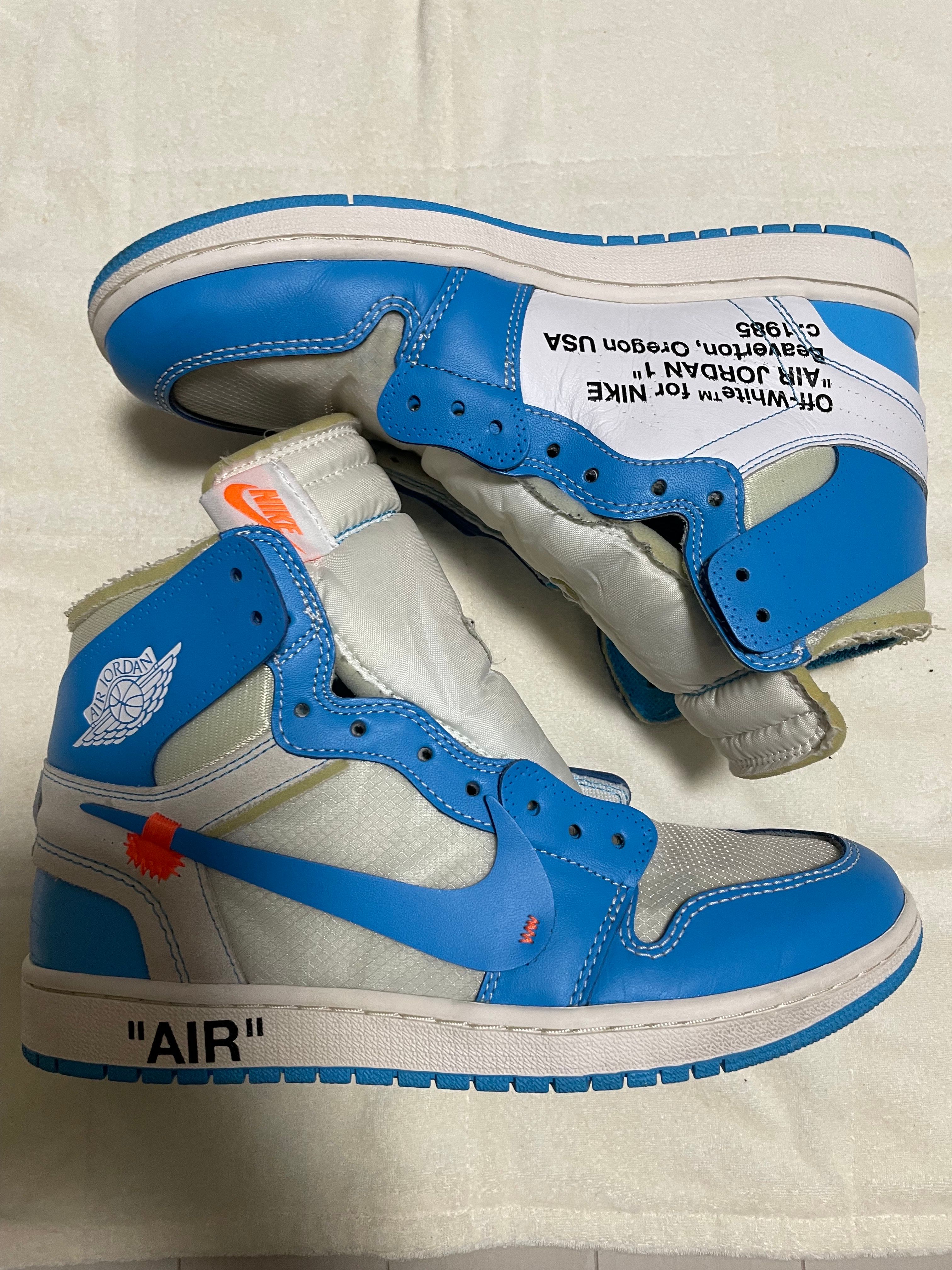 Off-White × Nike Air Jordan 1 High UNC "White/Dark Powder Blue"