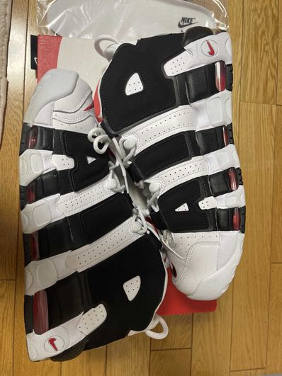 NIKE AIR MORE UPTEMPO "WHITE/BLACK/UNIVERSITY RED"(2020)