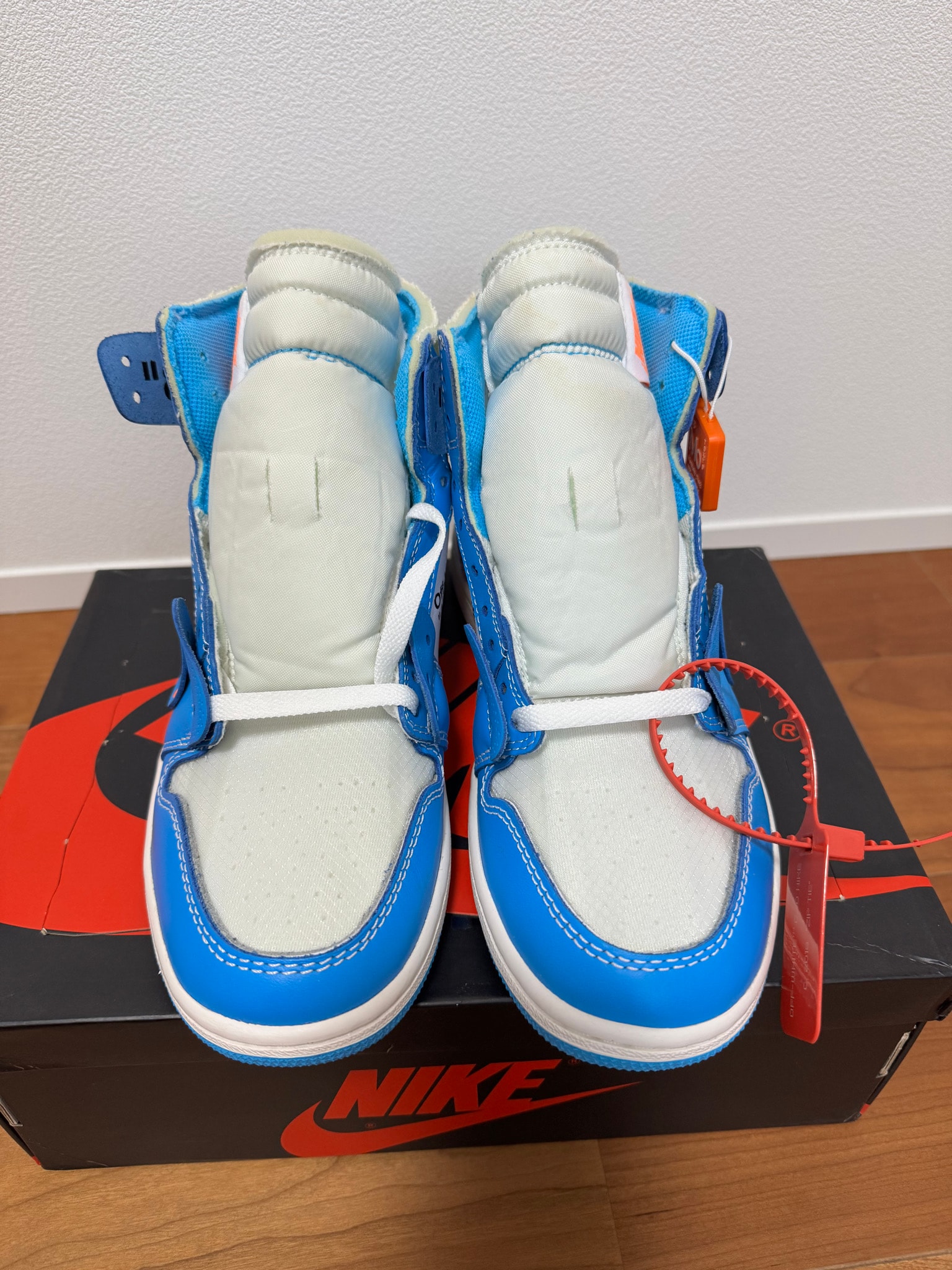 Off-White × Nike Air Jordan 1 High UNC "White/Dark Powder Blue"