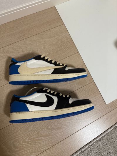 Travis Scott × fragment design × Nike Air Jordan 1 Low OG SP "Military Blue"