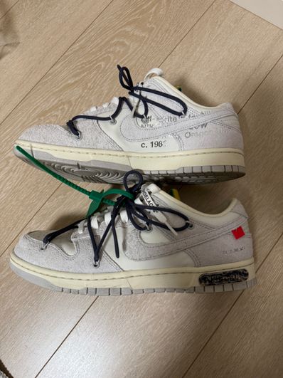 Off-White × Nike Dunk Low "Sail/Neutral Grey/Gridiron"