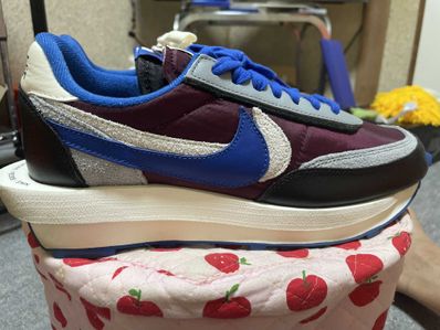 UNDERCOVER × sacai × Nike LD Waffle "Night Maroon/Pale Ivory-Ground Grey-Team Royal"