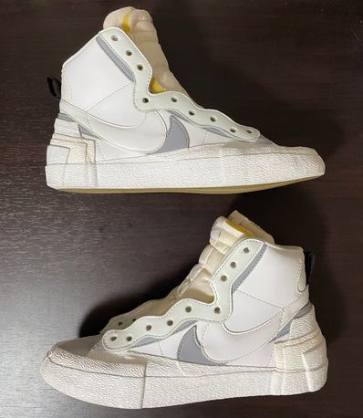 sacai × NIKE BLAZER MID "WHITE/WOLF GREY"