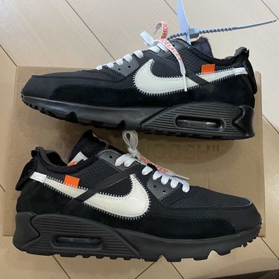 Off-White × Nike Air Max 90 "Black/Black-Cone-White"