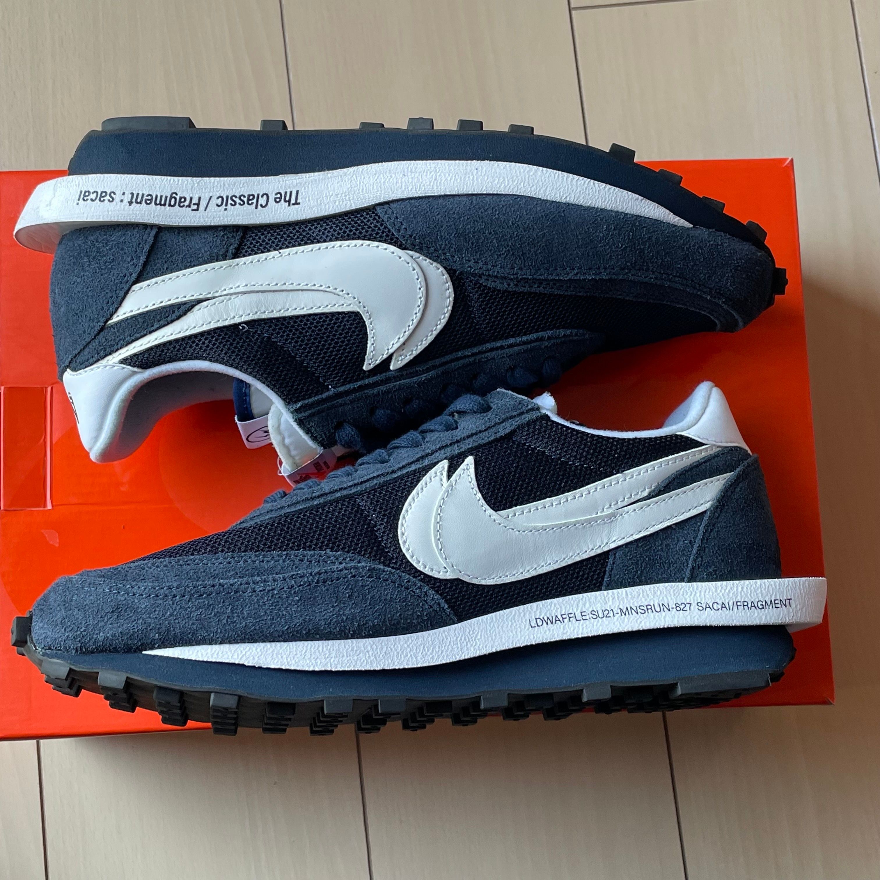 Fragment × sacai × Nike LD Waffle "Blackended Blue"