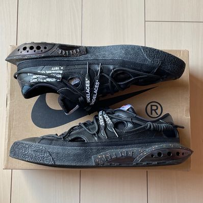 Off-White × Nike Blazer Low "Black and Electro Green"