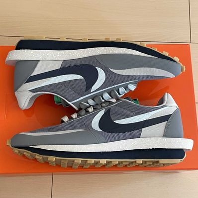 CLOT × Sacai × Nike LD Waffle "Grey Obsidian/Cool Grey"