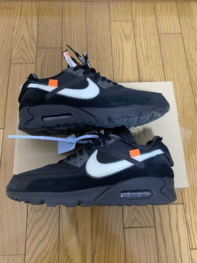 Off-White × Nike Air Max 90 "Black/Black-Cone-White"
