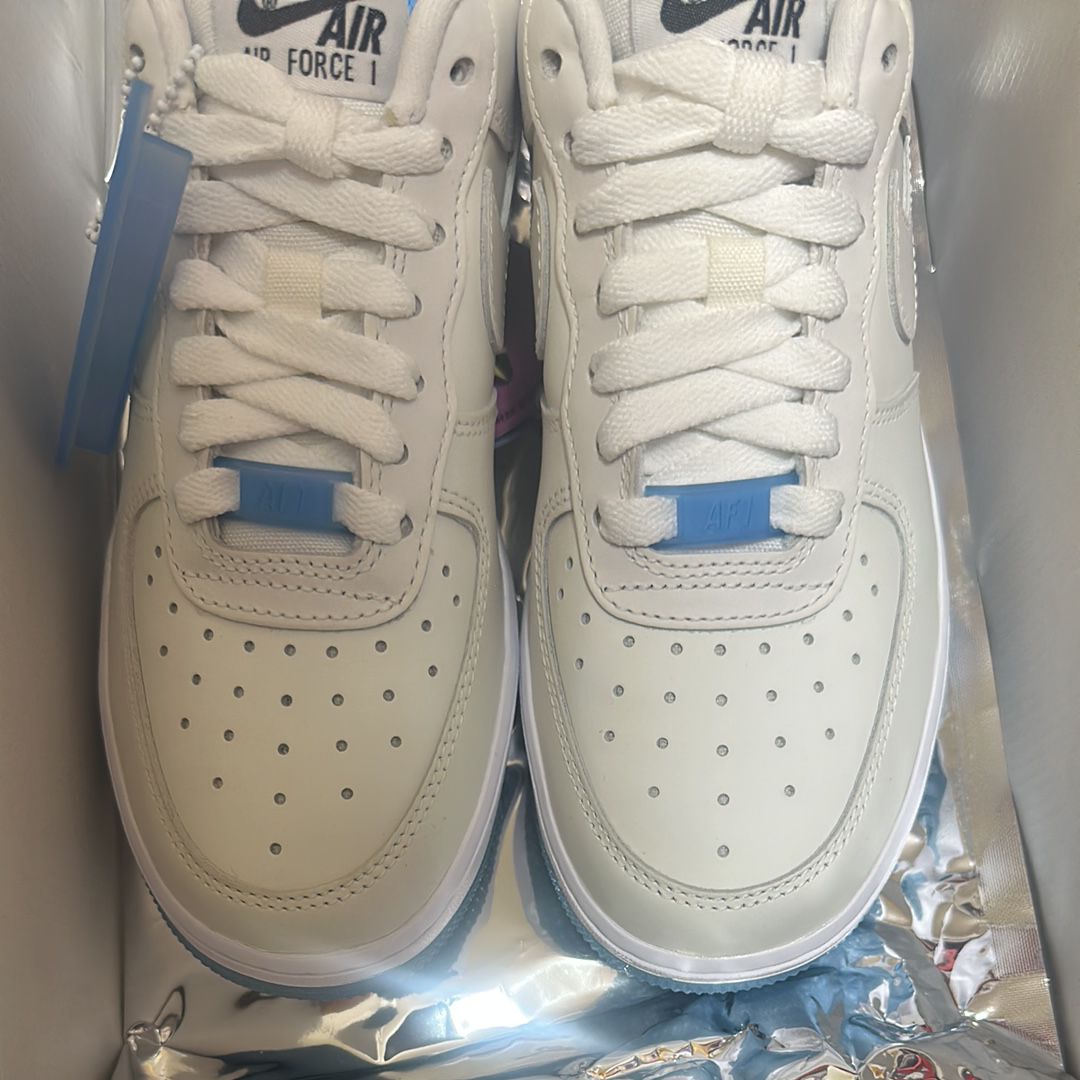 Nike Women's Air Force 1 Low UV "White/University Blue"