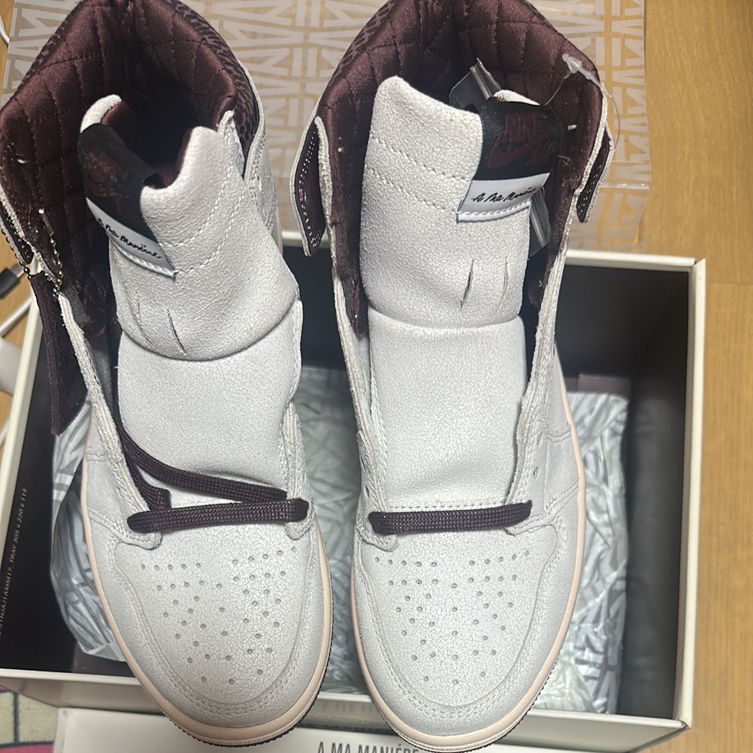 A Ma Maniere × Nike Air Jordan 1 Retro High OG "Sail and Burgundy"
