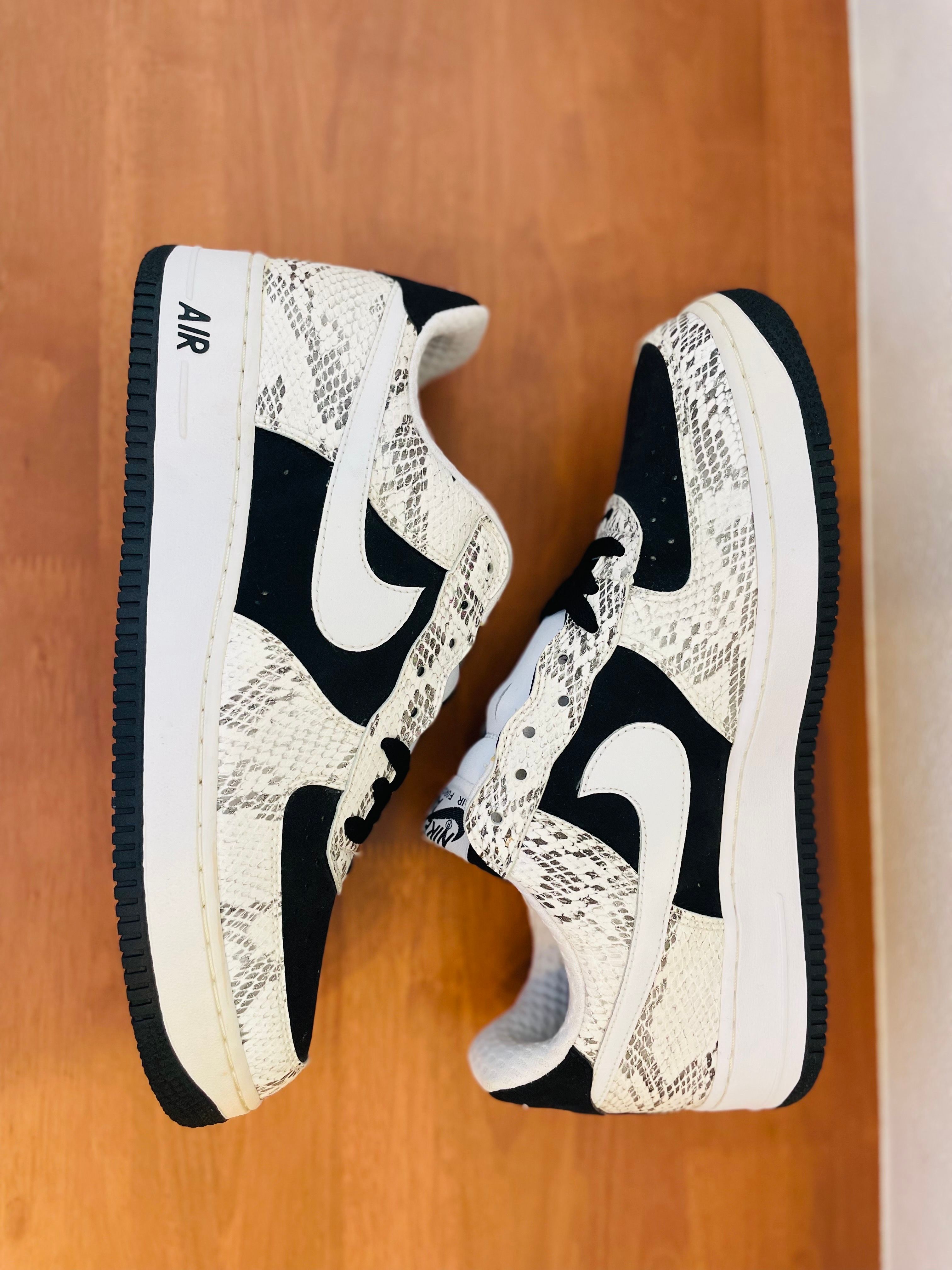 Nike Air Force 1 Low PRM "Black/White Snake"