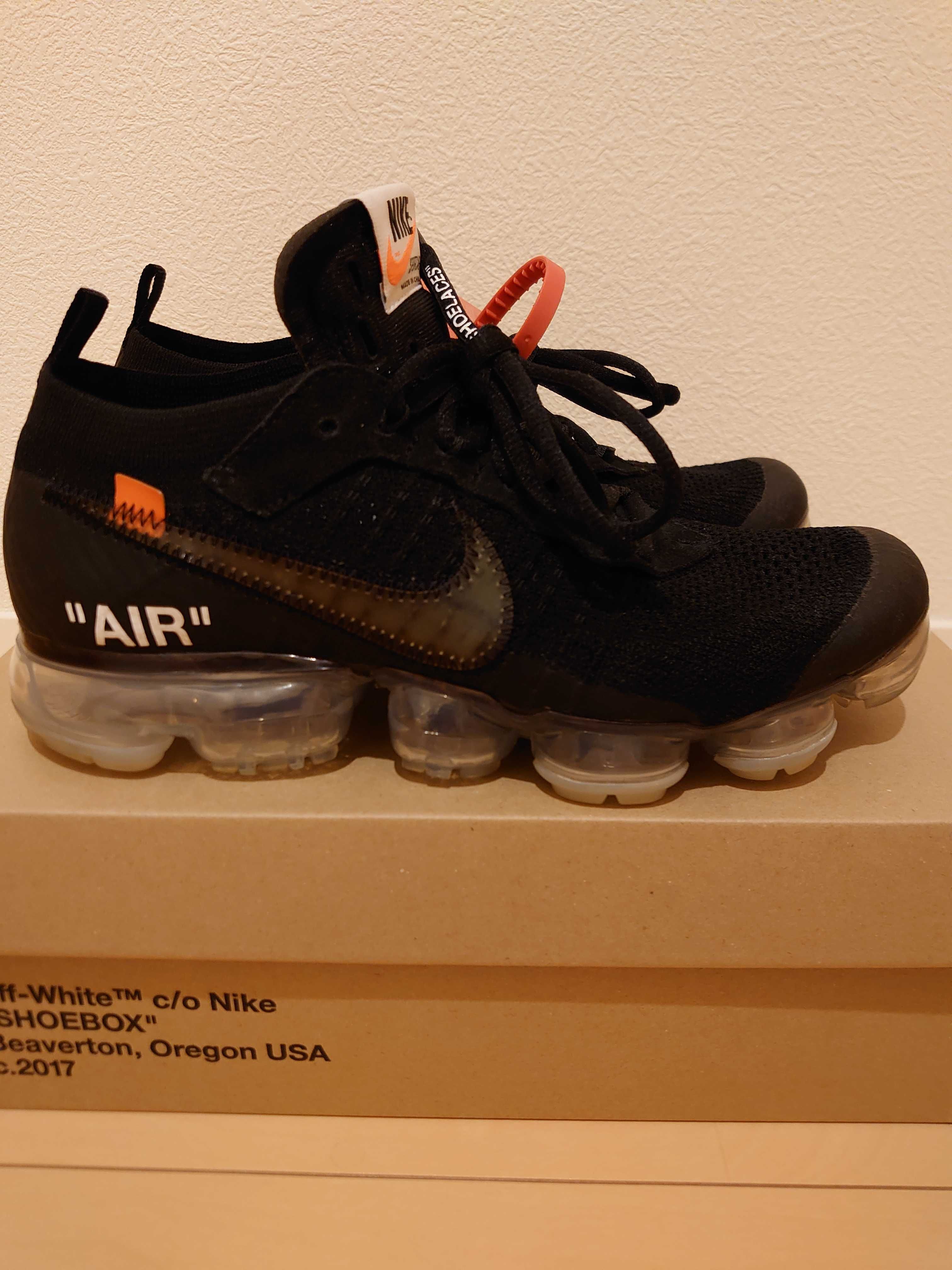 Off-White × Nike Air Vapormax "Black/Total Orange/Clear"