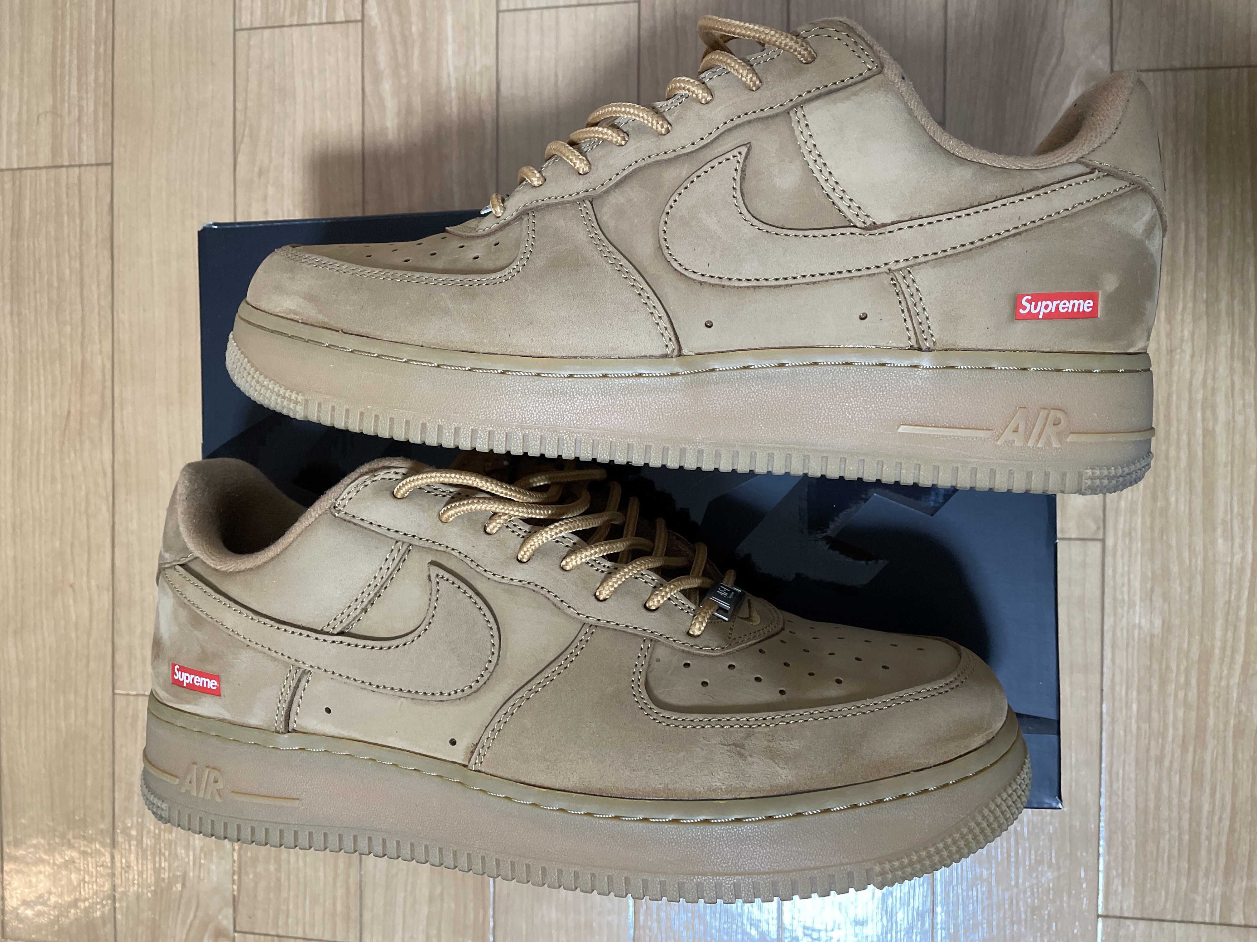 Supreme × Nike Air Force 1 Low "Flax/Wheat"