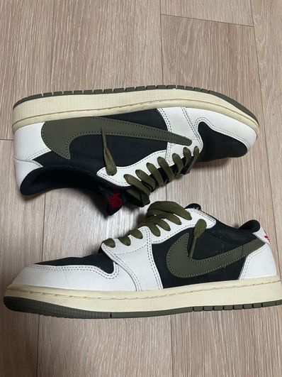 Travis Scott × Nike Women's Air Jordan 1 Low OG "Medium Olive"