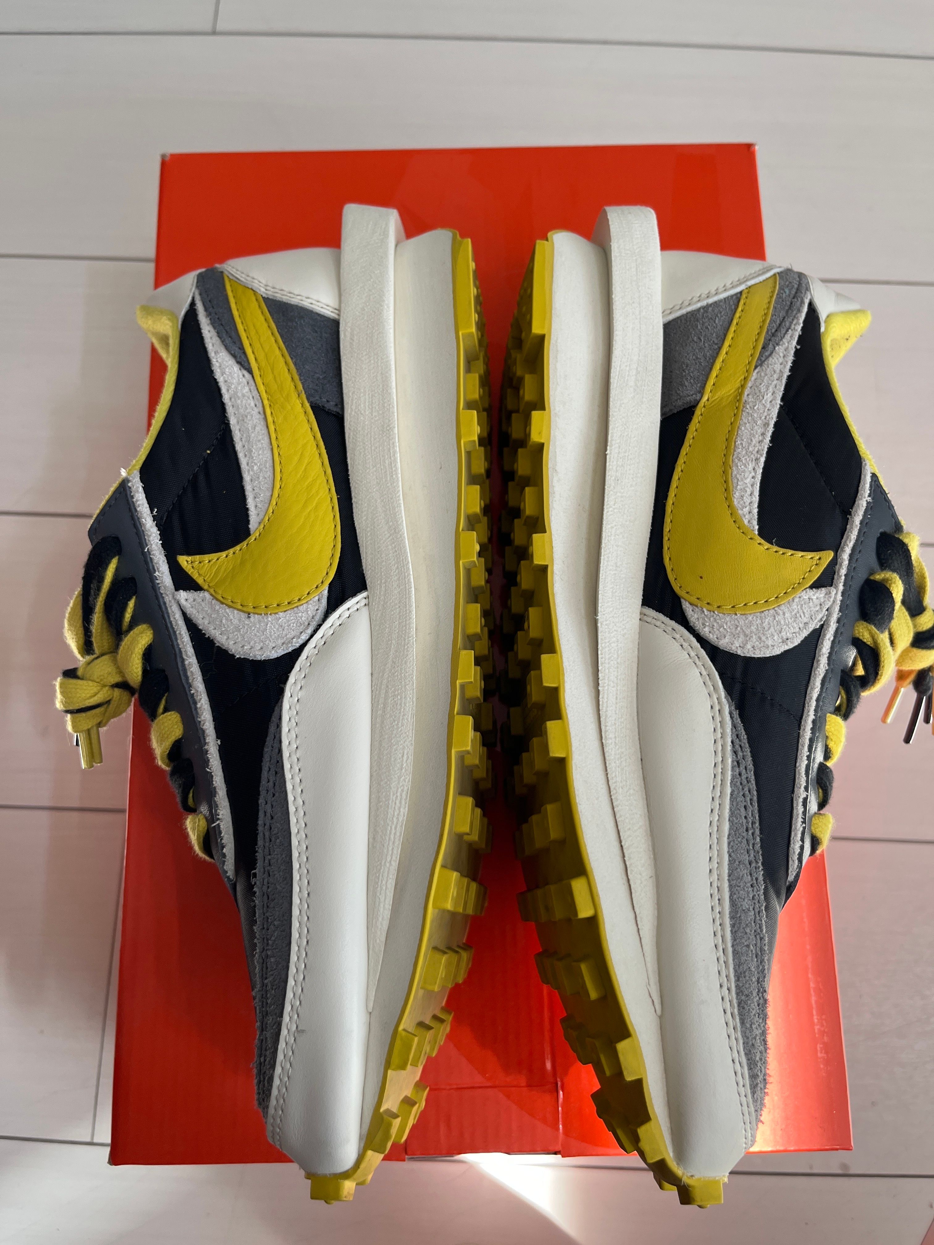 UNDERCOVER × sacai × Nike LD Waffle "Black/Sail-Dark Grey-Bright Citron"