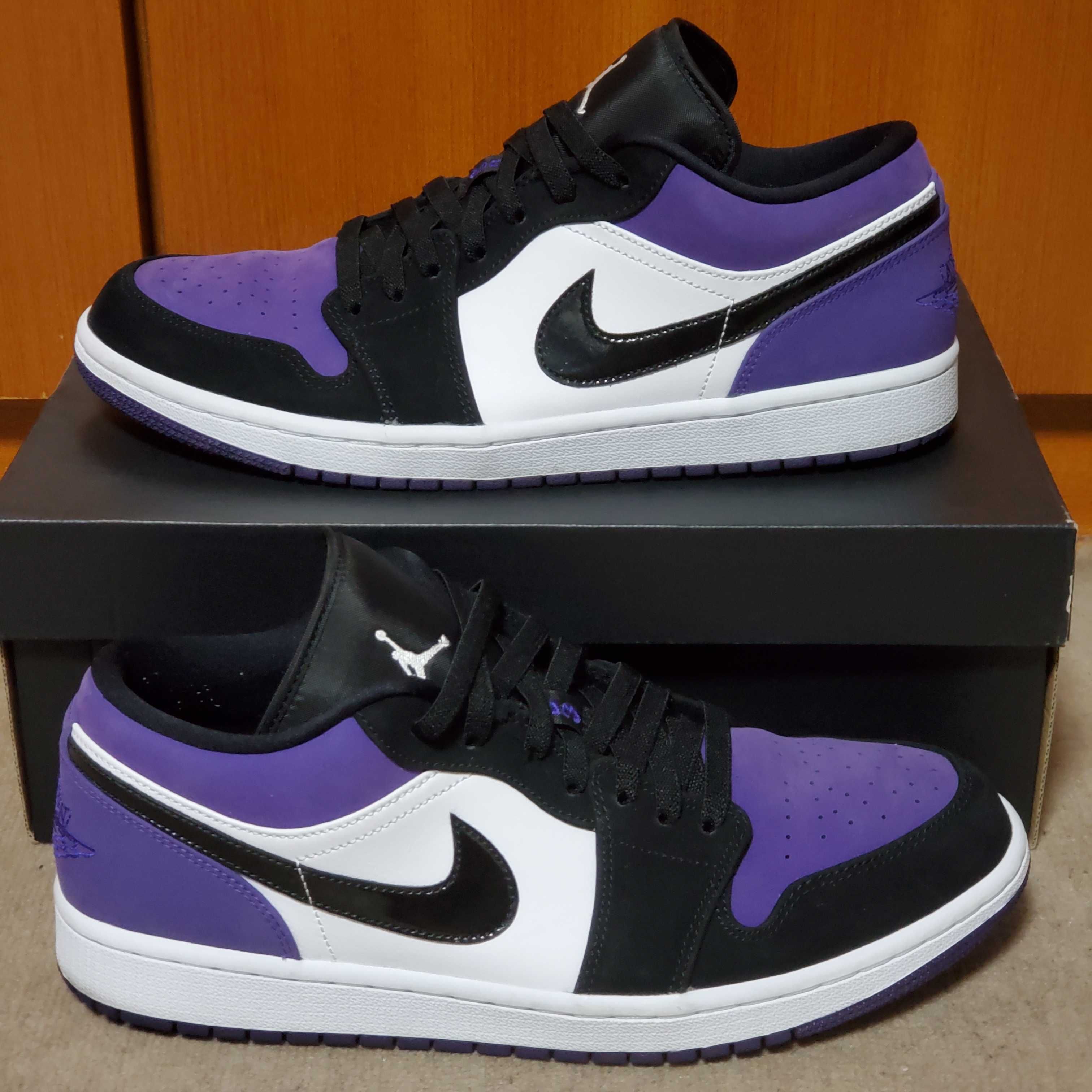 Nike Air Jordan 1 Retro Low "White/Black/Court Purple" 