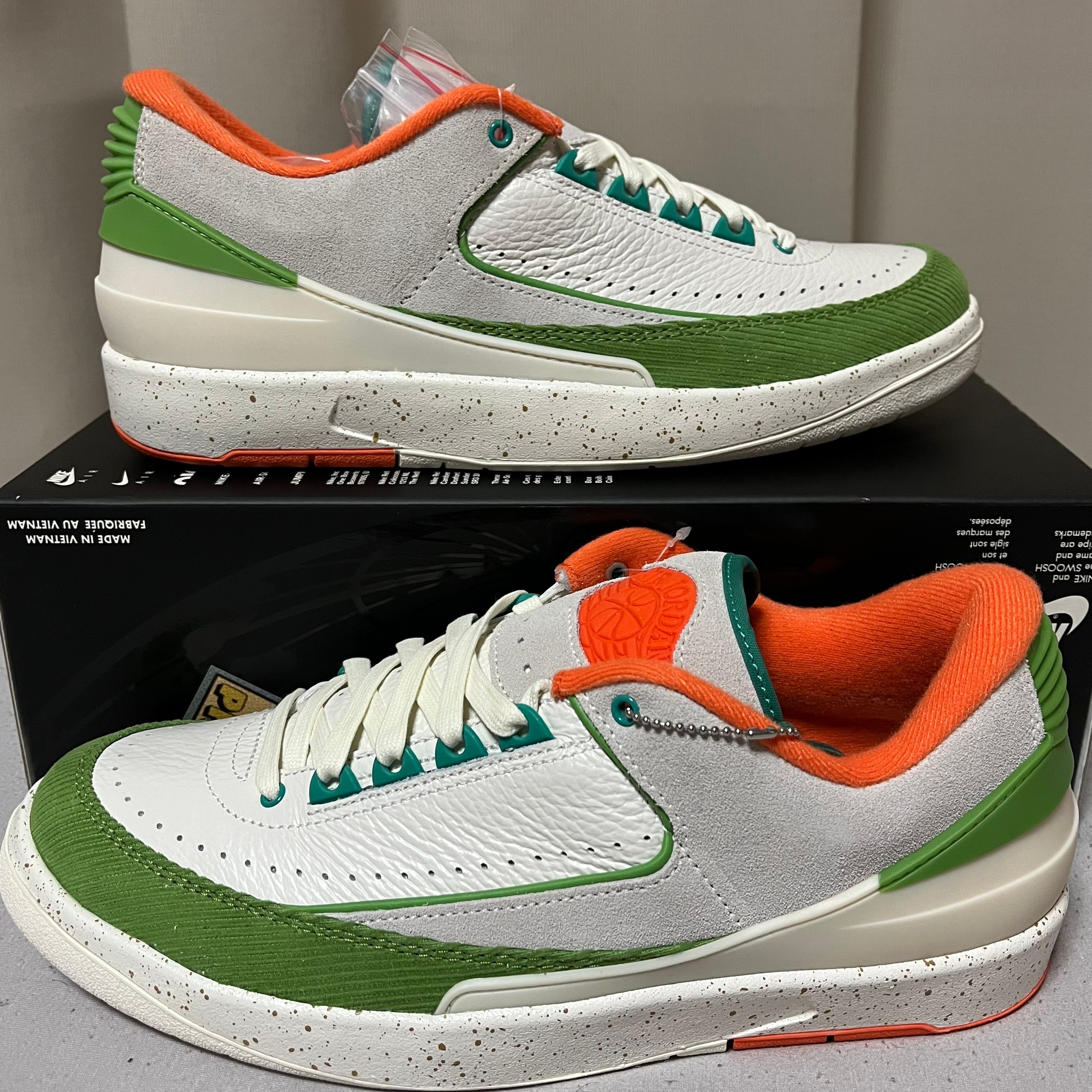 The Titan × Nike Women's Air Jordan 2 Low "Safety Orange/Chlorophyll"
