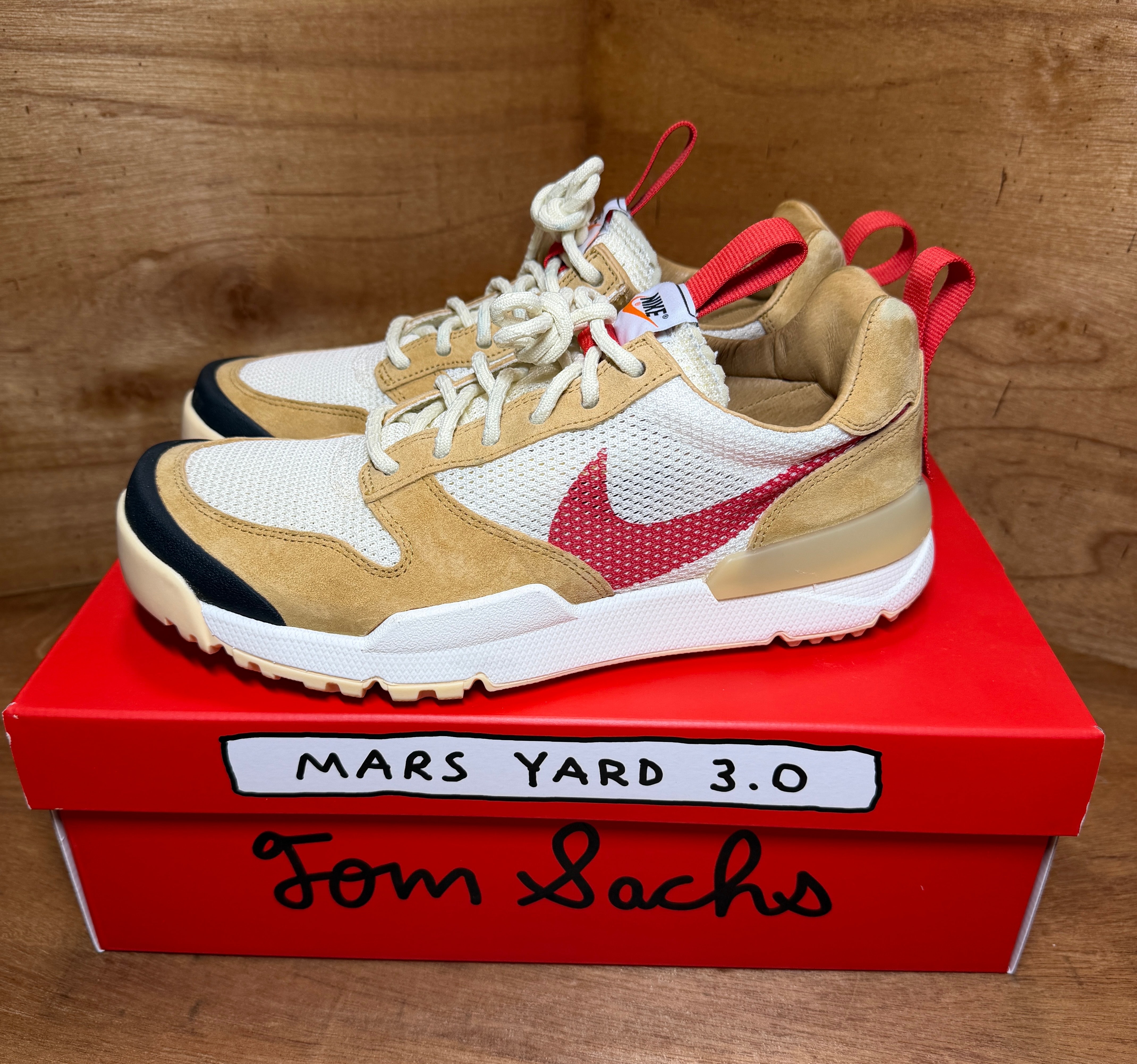 Tom Sachs × Nike Craft Mars Yard 3.0 "Natural/Sport Red"