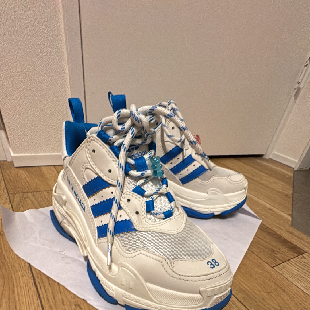 BALENCIAGA × adidas Triple S "White Blue"