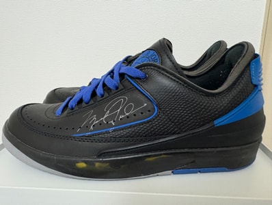 Off-White × Nike Air Jordan 2 Low "Black and Varsity Royal"