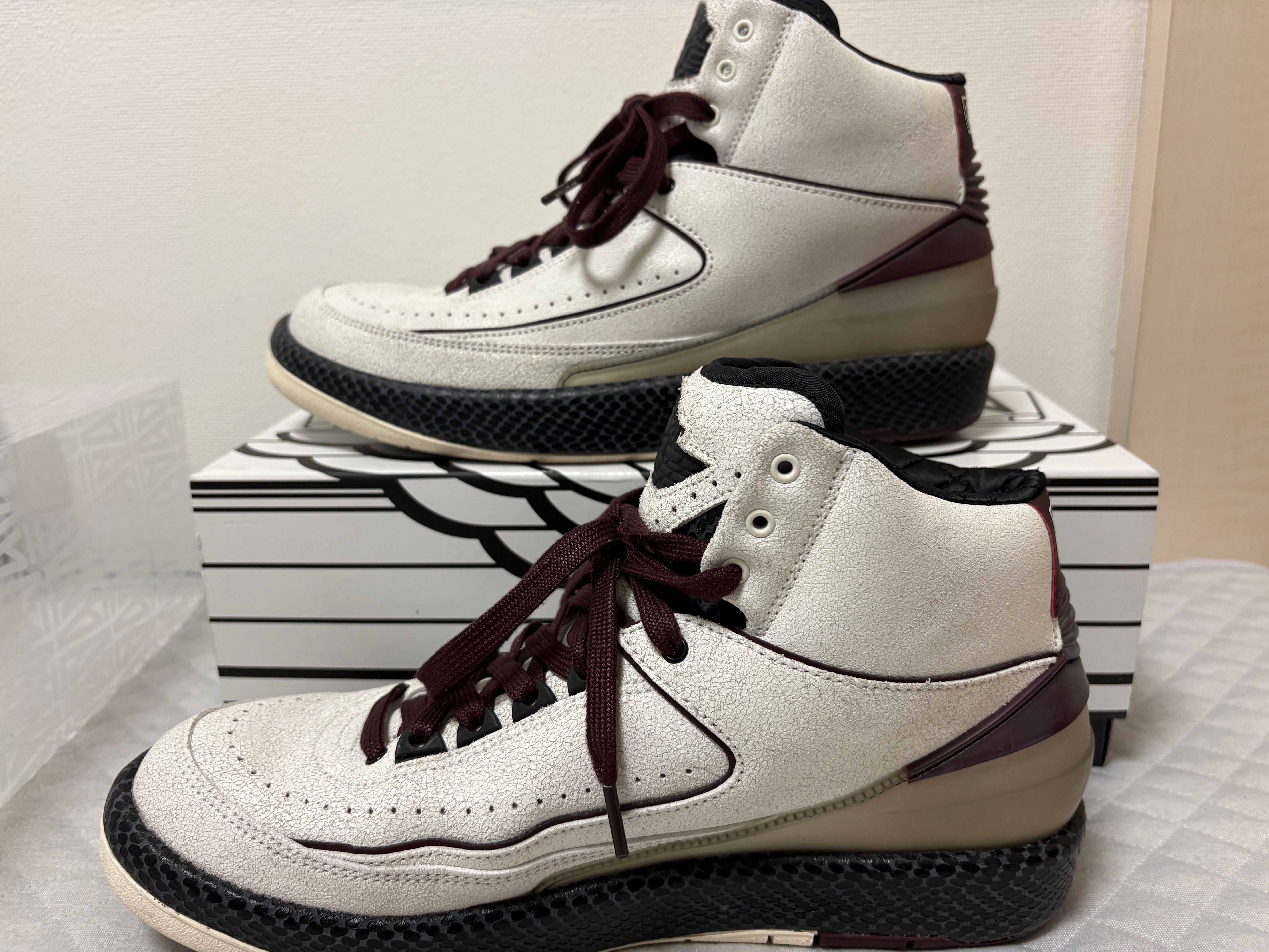 A Ma Maniere × Nike Air Jordan 2 "Airness/Sail and Burgundy"