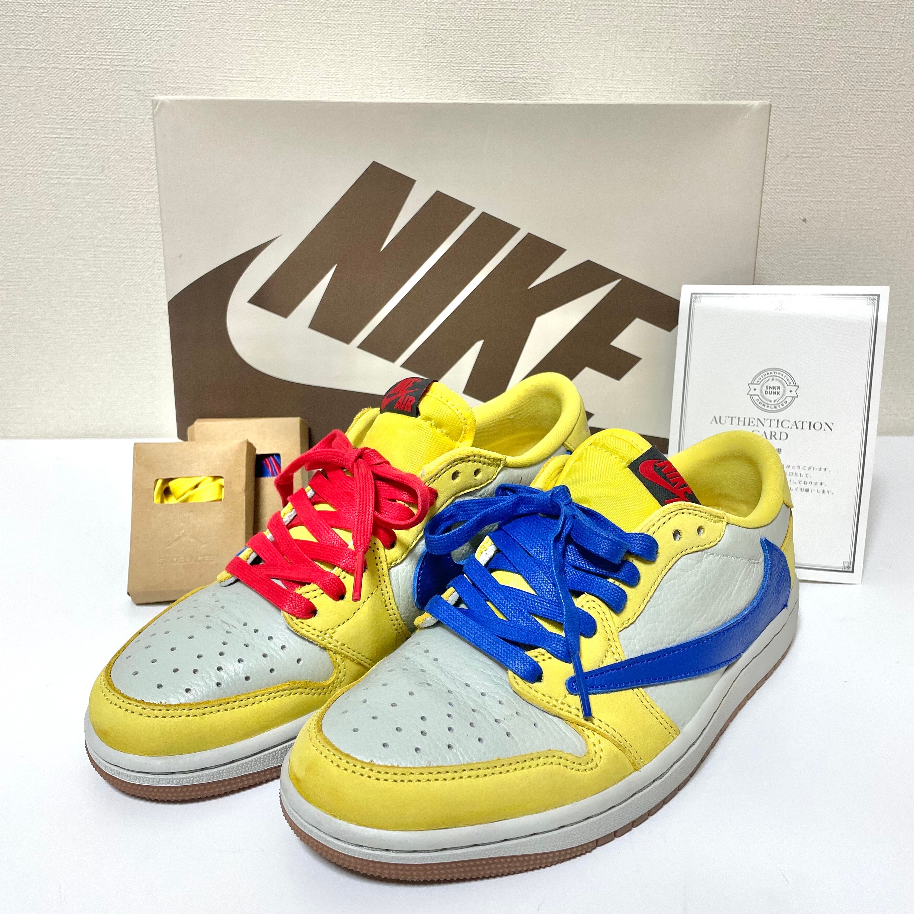 トラヴィススコット × ナイキ ウィメンズ エアジョーダン1 レトロ ロー OG "カナリー"