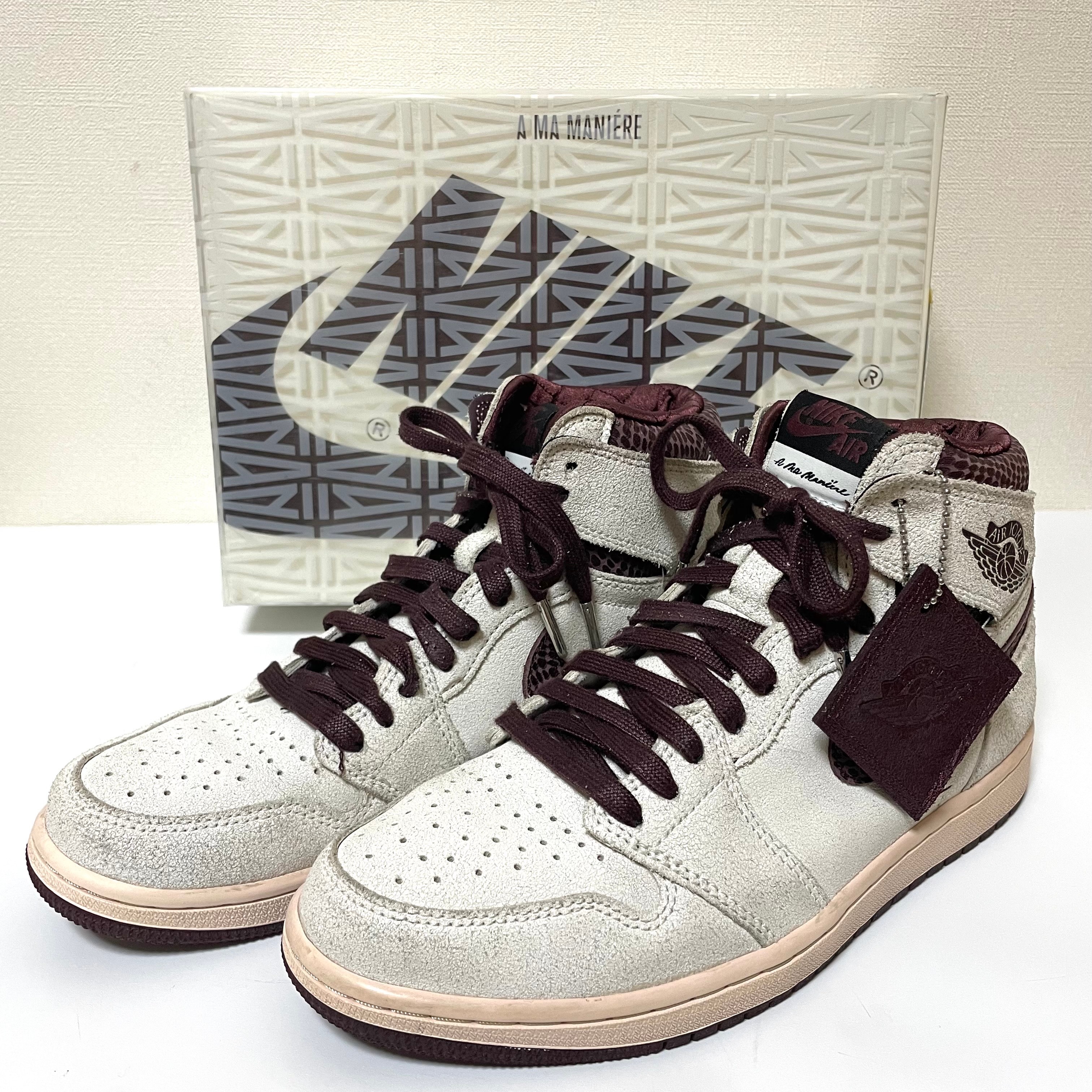 A Ma Maniere × Nike Air Jordan 1 Retro High OG "Sail and Burgundy"