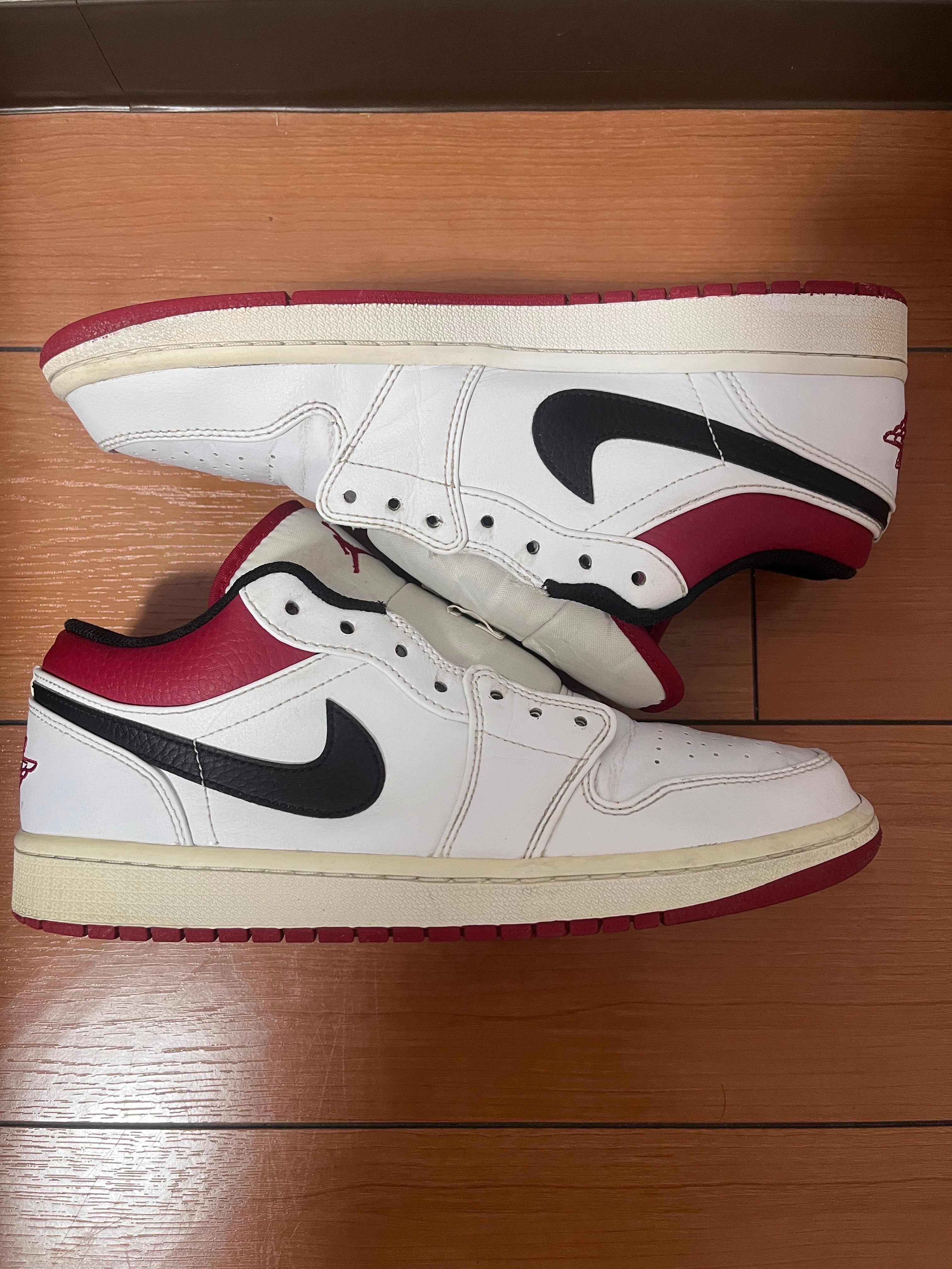 NIKE AIR JORDAN 1 LOW "WHITE/UNIVERSITY RED/BLACK"