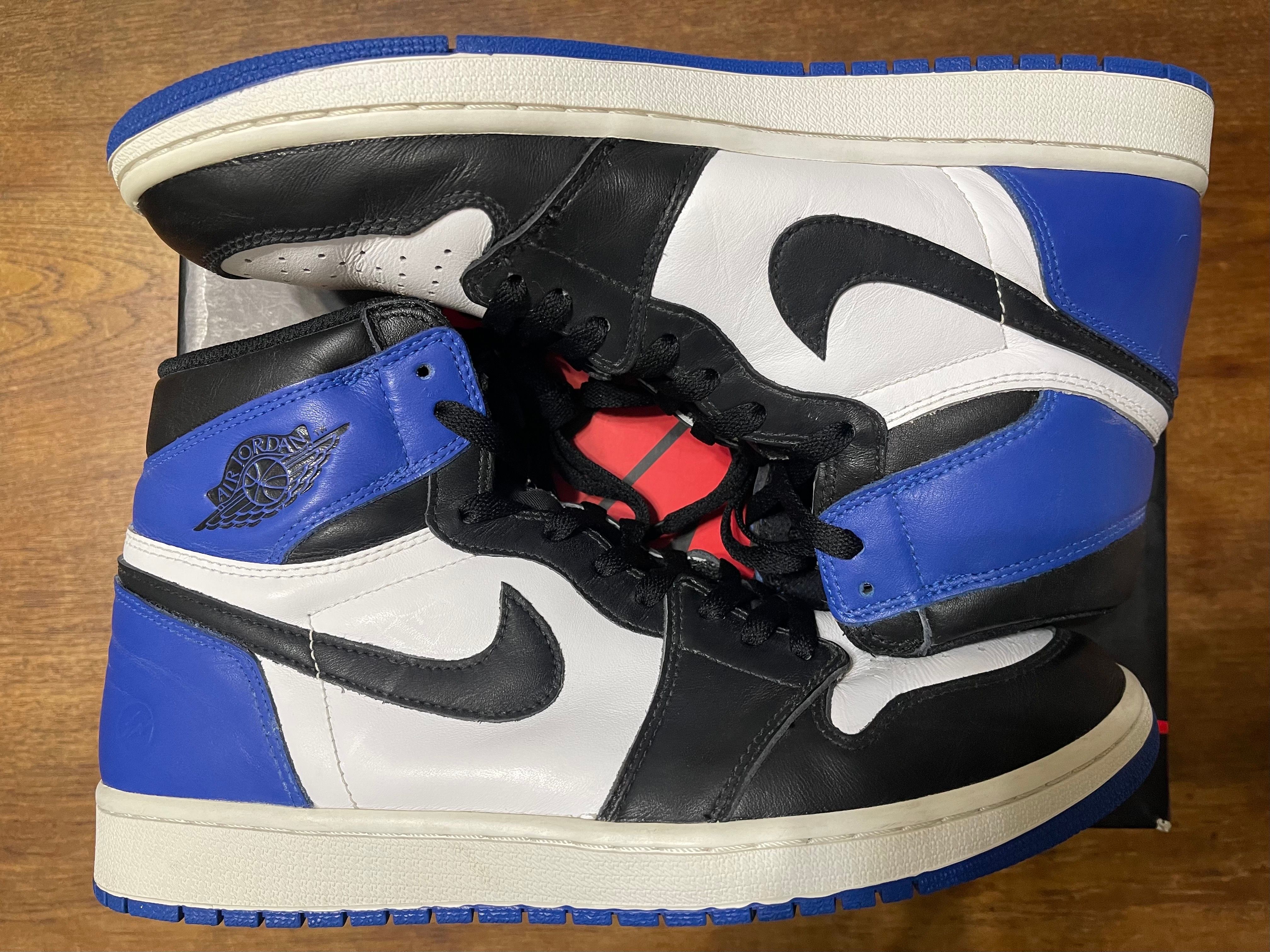 fragment design × Nike Air Jordan 1 Retro High OG "Black/Sport Royal/White"