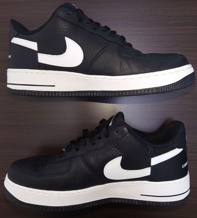 Supreme × COMME des GARCONS SHIRT × Nike Air Force 1 Low "Black/White" (2018)