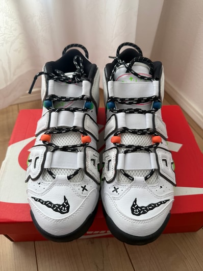 Nike Air More Uptempo 96 Ghost "White/Blue/Orange Green"